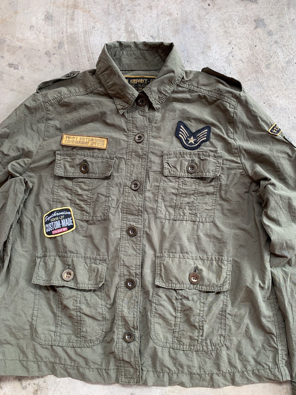 Japanese Brand Military Us Airforce Patched Fashion Button Up Shirt Size US M / EU 48-50 / 2 - 3 Thumbnail