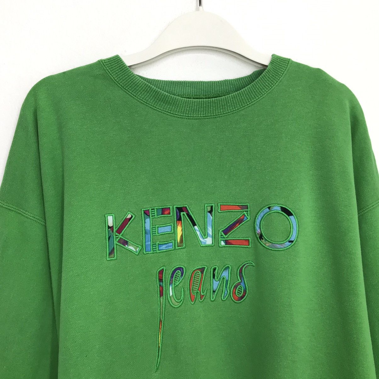 Kenzo Vintage Kenzo Jeans Sweatshirt Kenzo Crew Kenzo Embroidered Size US M / EU 48-50 / 2 - 2 Thumbnail