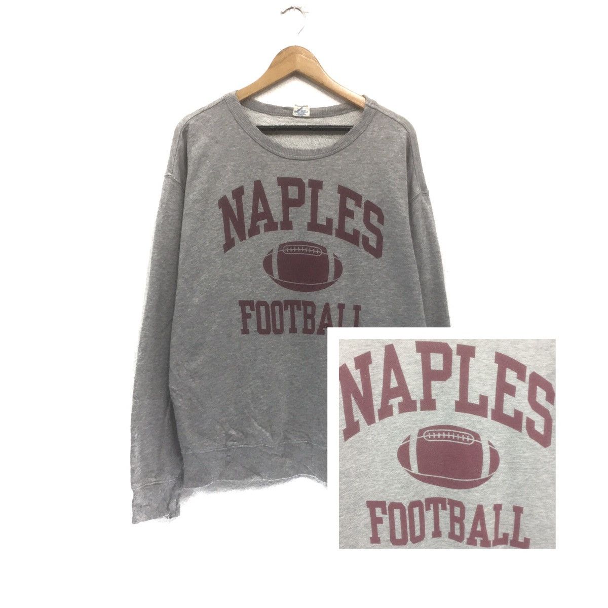 Champion × NFL × Nutmeg Vintage Champion Biglogo Rugby NAPLES FOOTBALL Sweatshirt Size US M / EU 48-50 / 2 - 1 Thumbnail