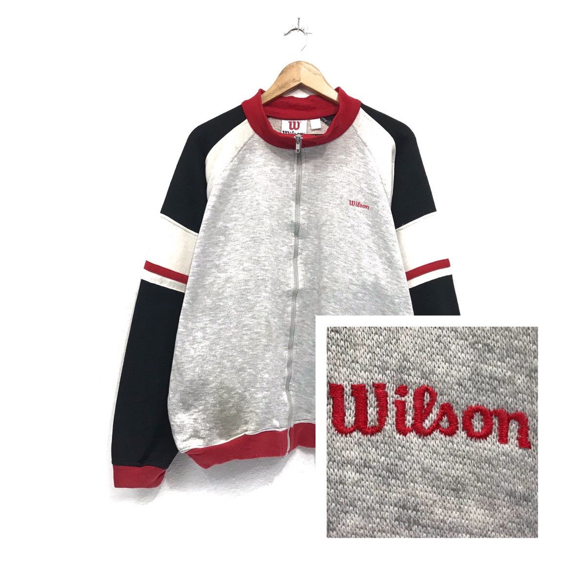 All Sport × Sports Specialties × Wilson Vintage Wilson Sweatshirt Wilson Zipper Size US M / EU 48-50 / 2 - 1 Thumbnail