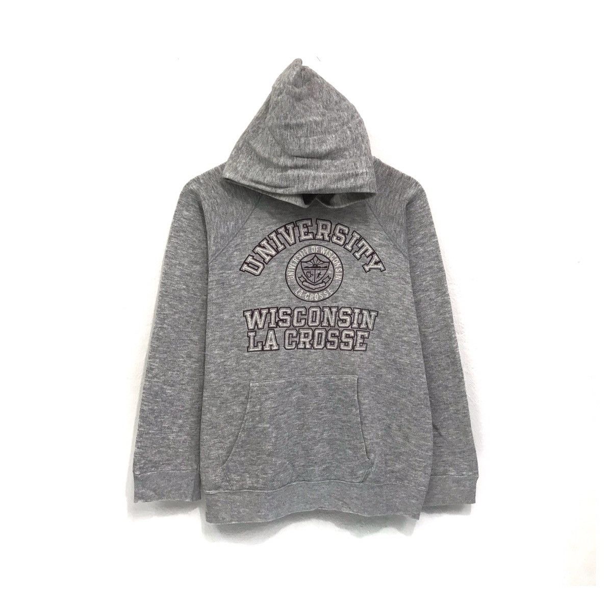 image of University Of Wisconsin Sweatshirt La Crosse Champion Tag in Grey, Men's (Size Medium)