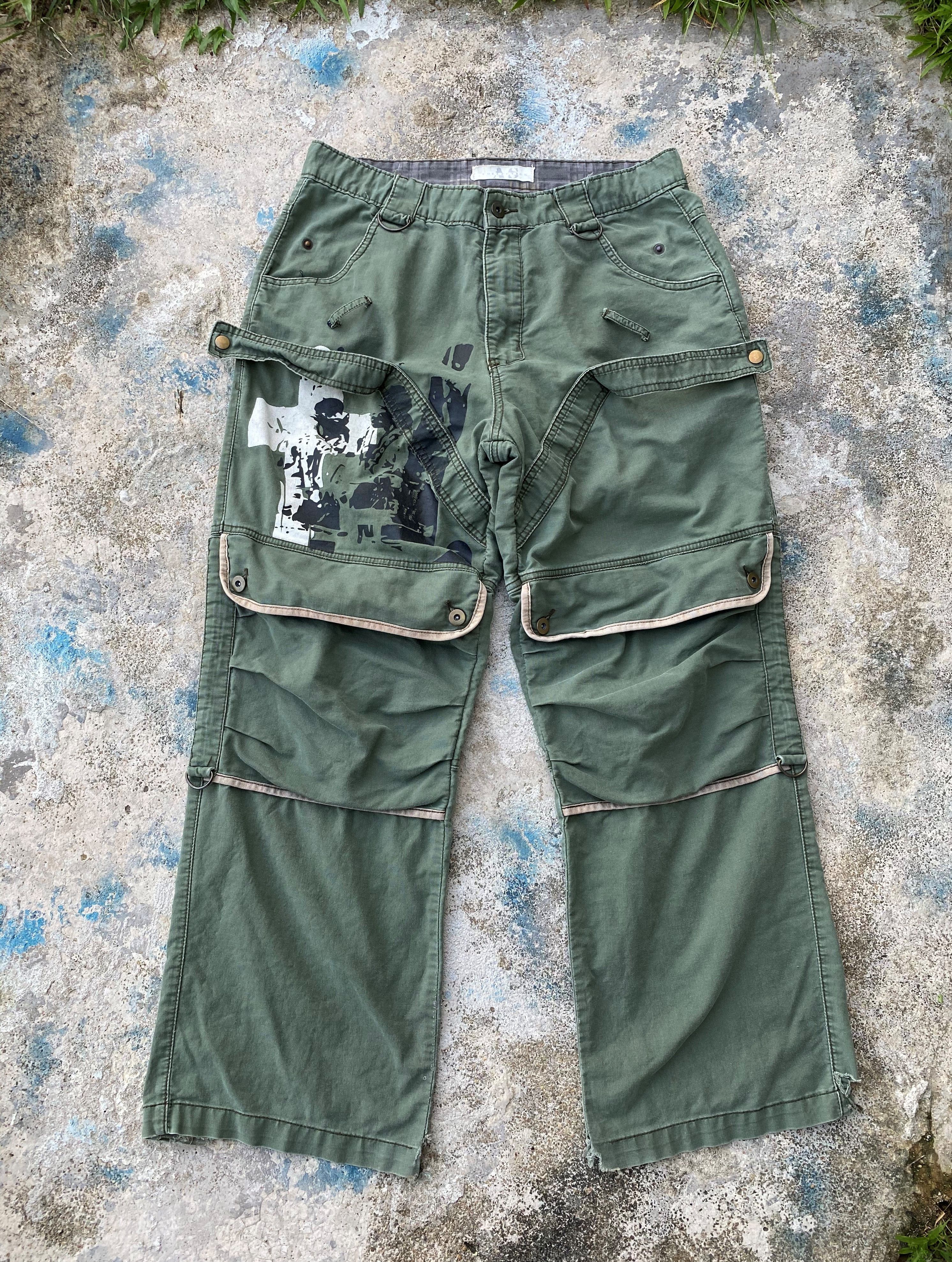 Japanese Brand RARE🔥As Collection Cargo Multi Pocket Bondage Trousers Size US 34 / EU 50 - 3 Thumbnail