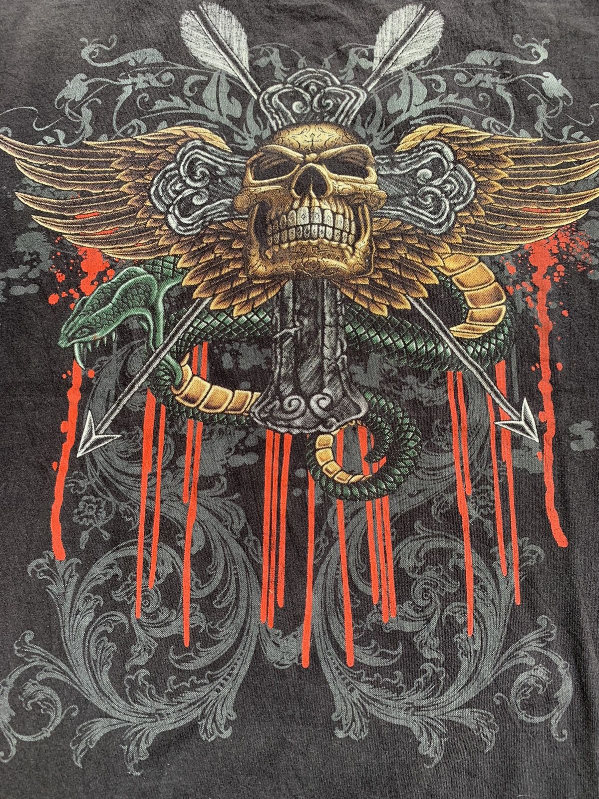 Vintage Vintage Faded The Fire Of the Sages Black Magic Tshirt Size US XXL / EU 58 / 5 - 2 Thumbnail