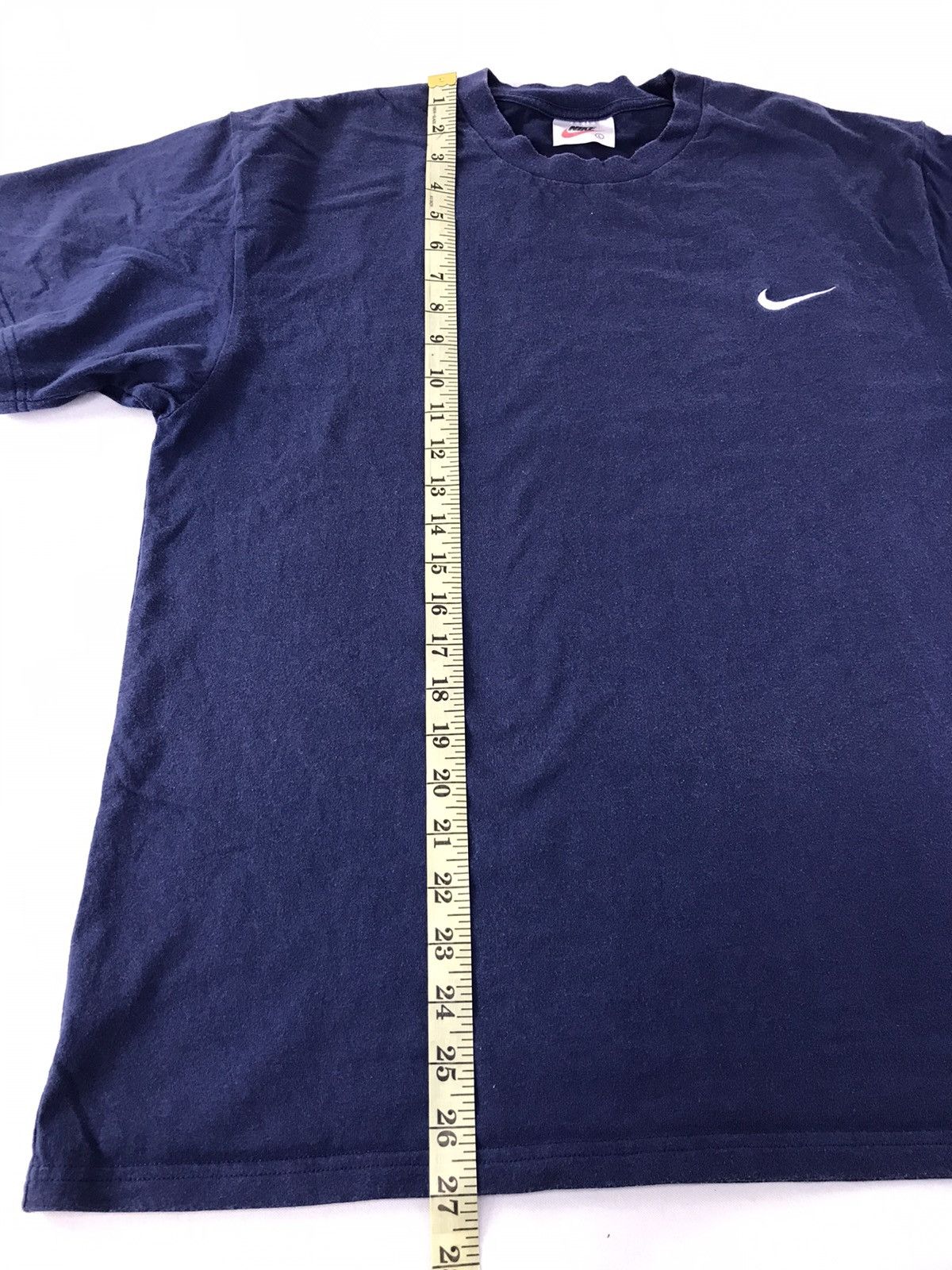 Nike × Vintage 90s Nike Swoosh Embroidery Logo Design Plain Tee Size US L / EU 52-54 / 3 - 8 Thumbnail