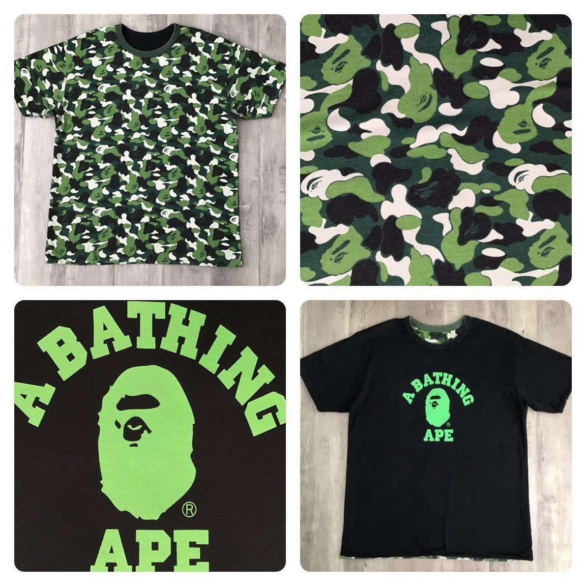 Bape 🔥Reversible🔥 BAPE T-shirt ABC camo green a bathing ape | Grailed