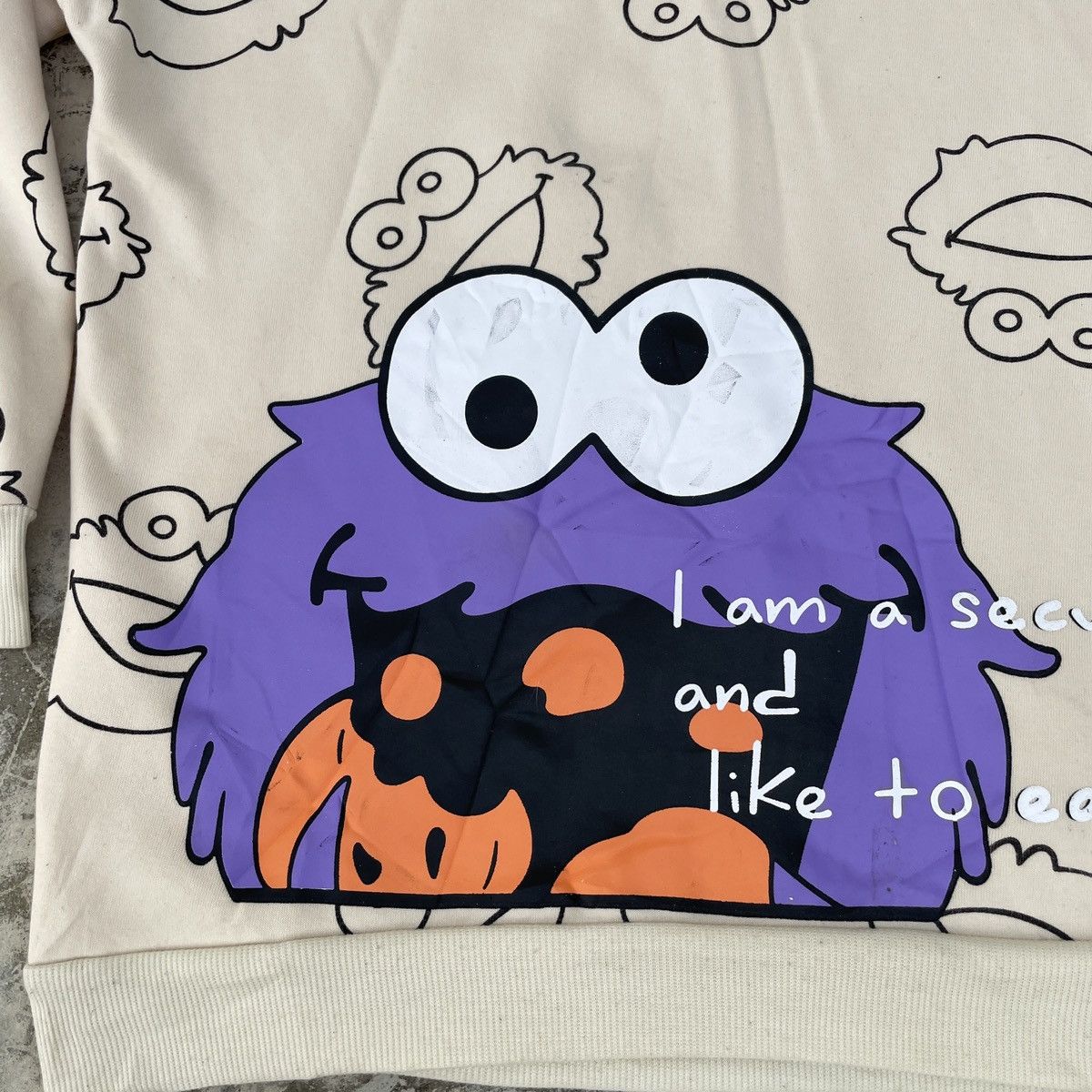 Japanese Brand × Vintage Vintage Elmo Biscuit Devil Monogram Hoodie Jacket Size US M / EU 48-50 / 2 - 9 Thumbnail