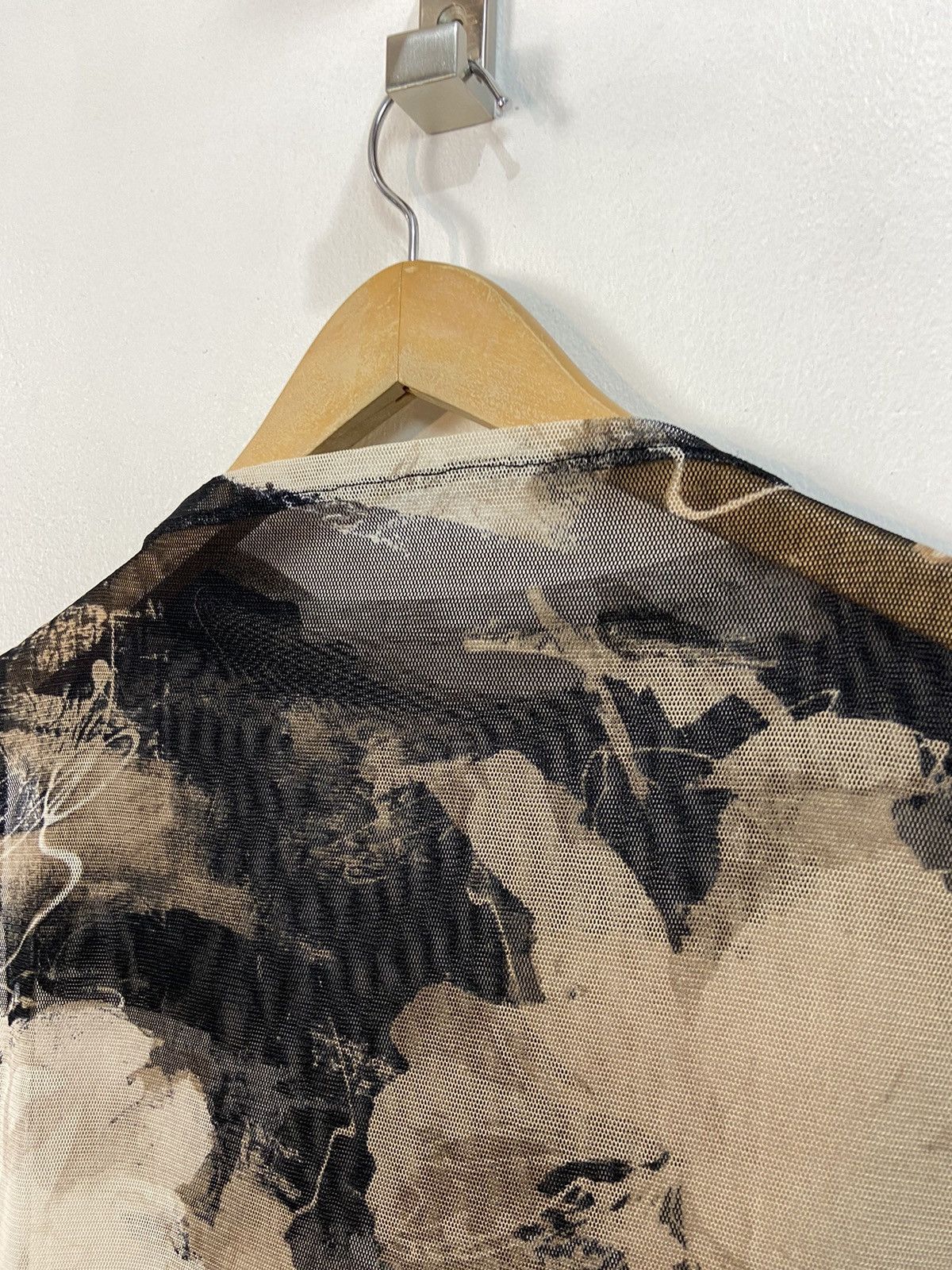 Japanese Brand Mesh Abstract Printed Top. Size M / US 6-8 / IT 42-44 - 6 Thumbnail