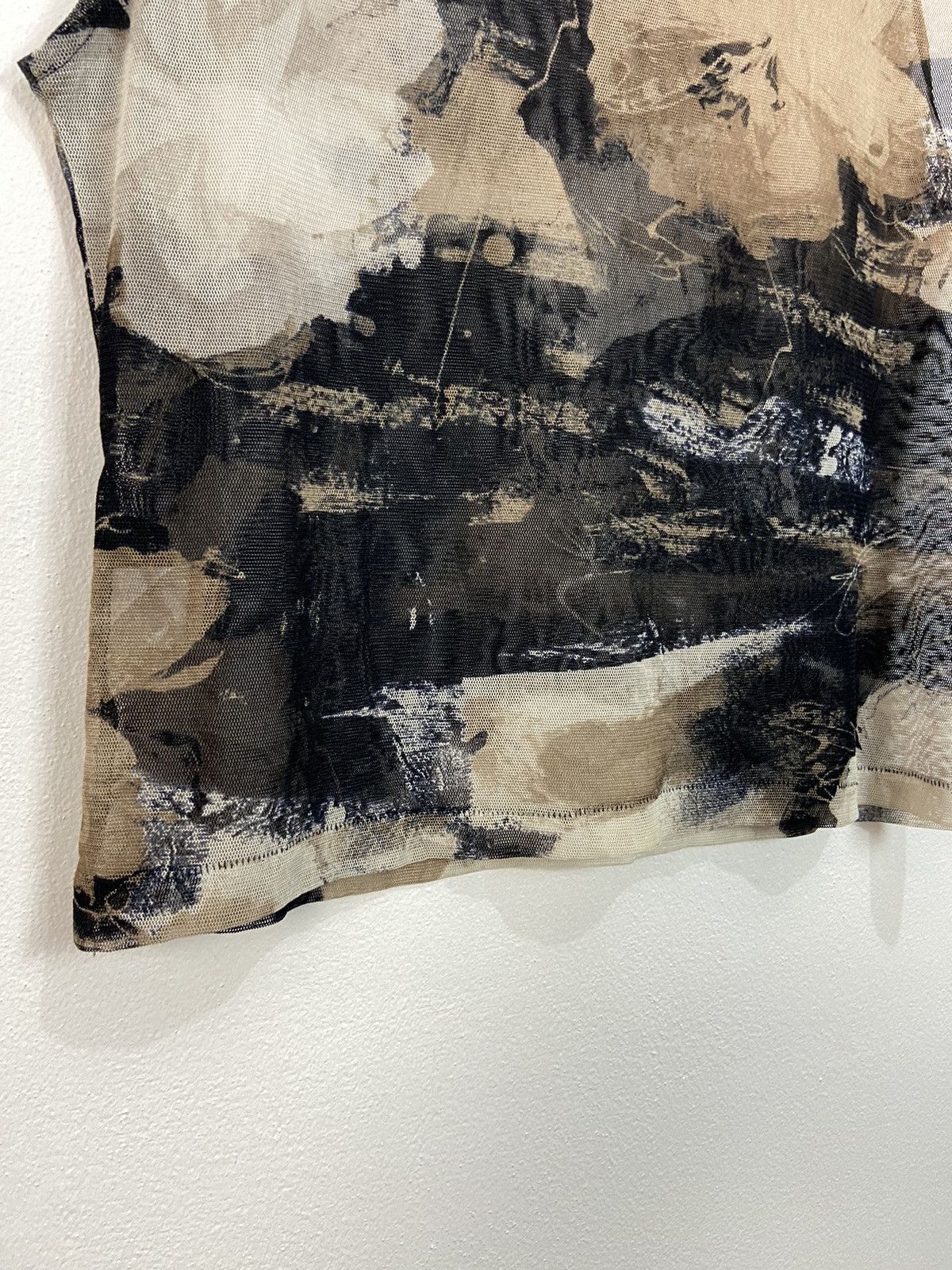 Japanese Brand Mesh Abstract Printed Top. Size M / US 6-8 / IT 42-44 - 7 Thumbnail