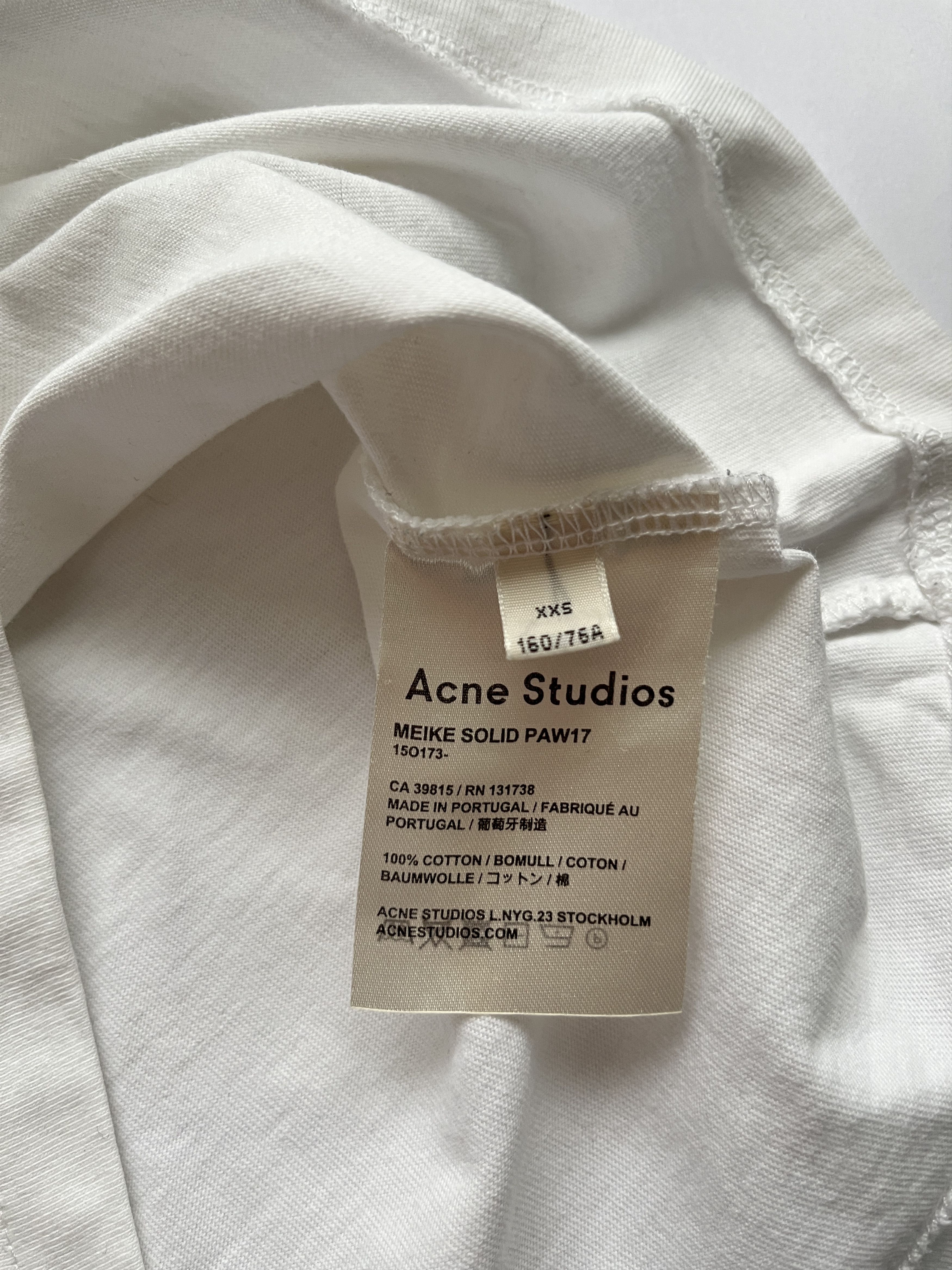 Acne Studios ⚡️QUICK SALE⚡️2017 Acne Studios White T-Shirt Silver Detail Size XXS / US 00 / IT 34 - 4 Thumbnail