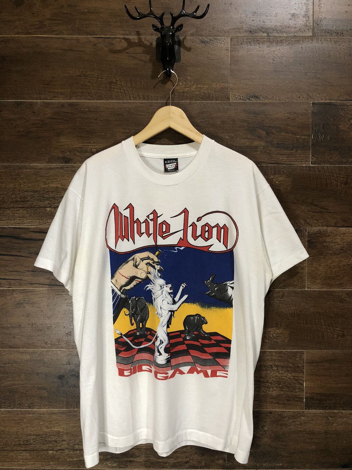 Band Tees × Vintage Vintage White Lion 1989 Big Game Tour Shirt 
