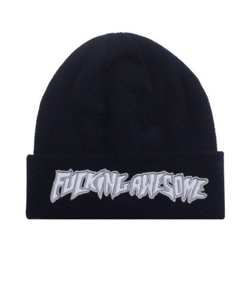 image of Fucking Awesome Chrome Beanie in Black, Men's