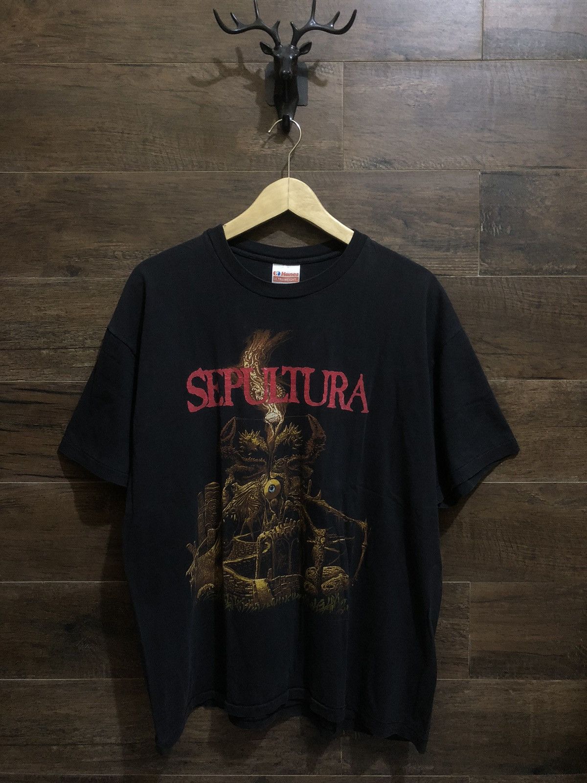 Band Tees × Vintage Vintage Sepultura Arise 1991 Shirt Soulfly Size US XL / EU 56 / 4 - 1 Thumbnail