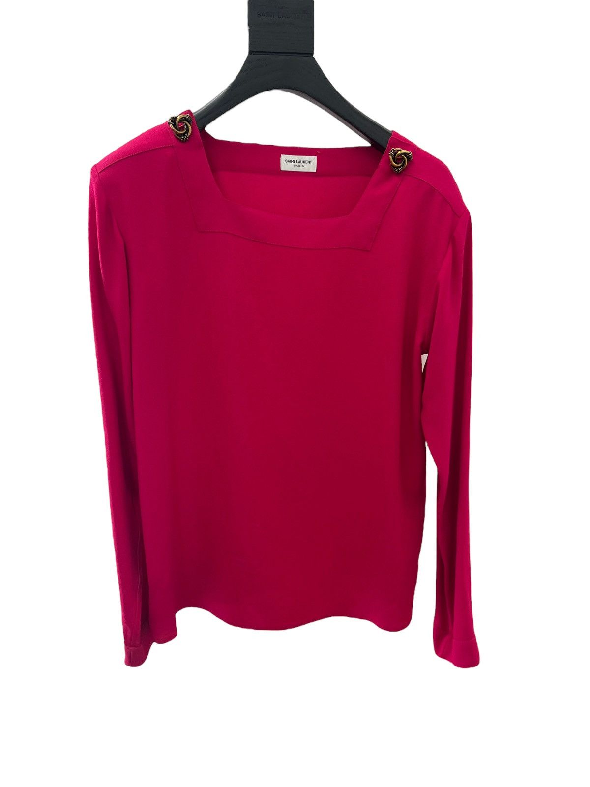 Saint Laurent Square Neck Blouse