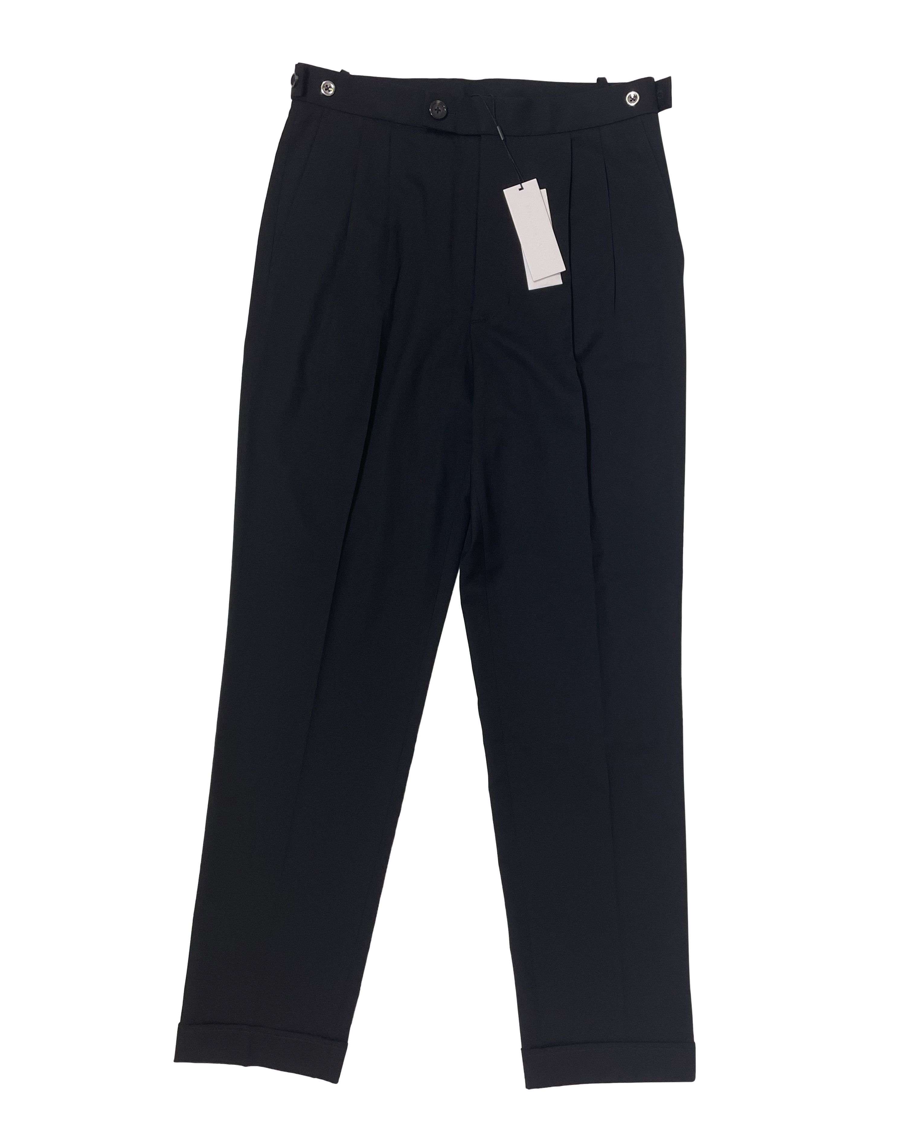 Helmut Lang ⚡️QUICK SALE⚡️Helmut Lang Black Button Pleat Suit Pants Size 30" / US 8 / IT 44 - 1 Thumbnail