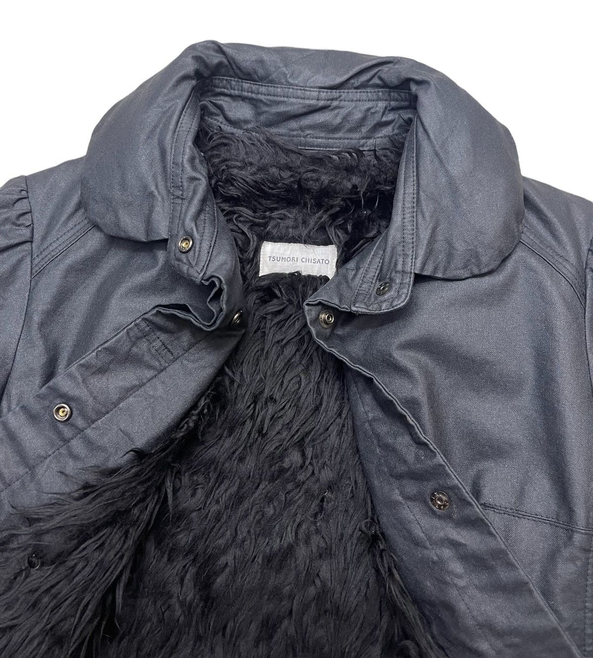 Issey Miyake Tsumori Chisato Faux Furry Waxed Women Jacket Size ONE SIZE - 11 Thumbnail