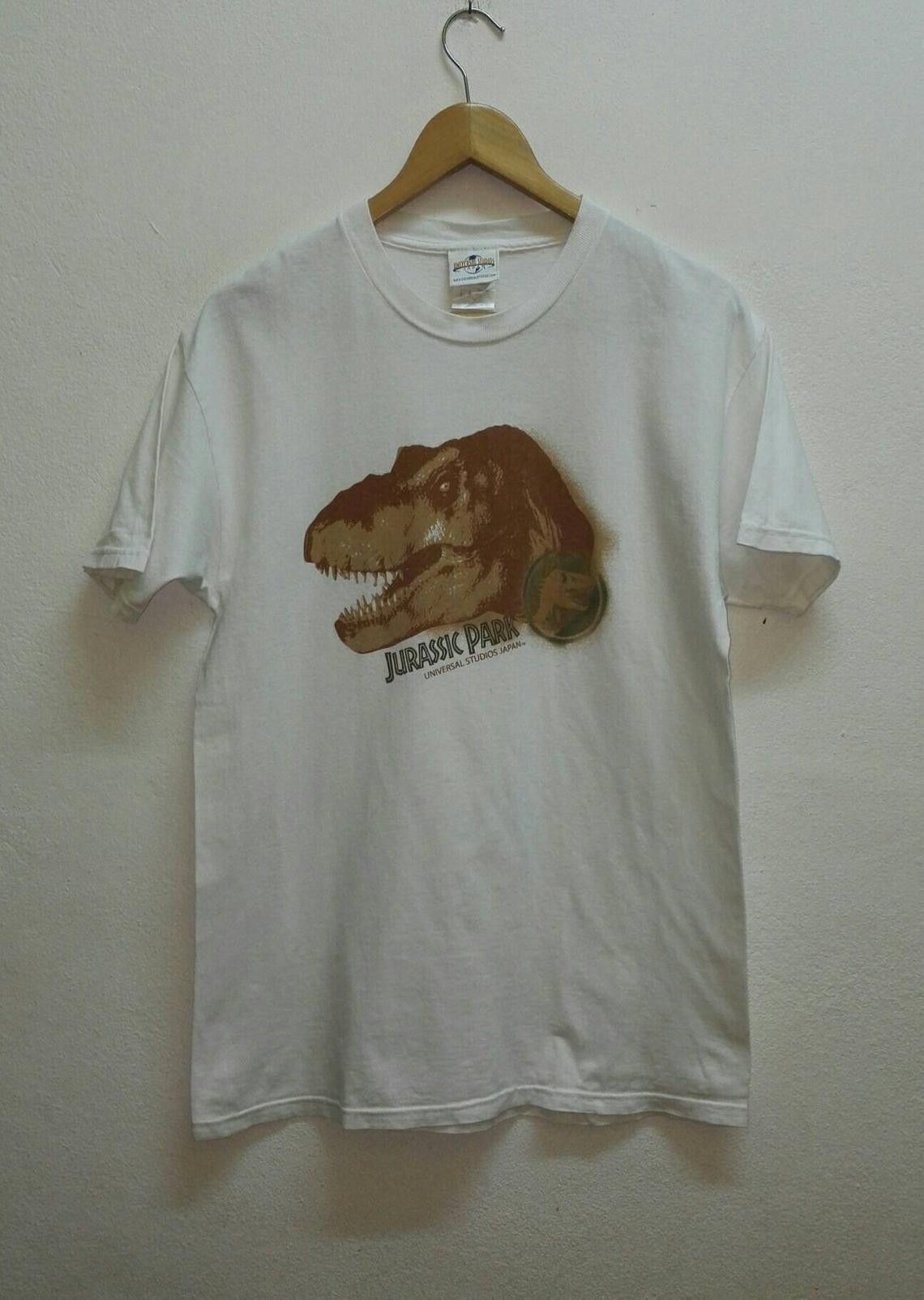 image of Movie x Universal Studios Vintage Jurassic Park Universal Studios Japan T-Shirt in White (Size Medi
