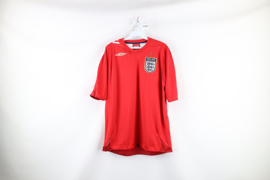 Vintage Vintage Umbro World Cup England Soccer Jersey Football Red Grailed