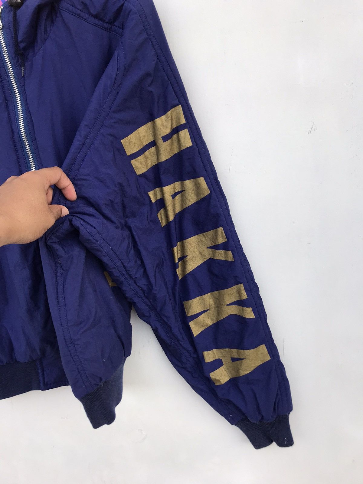 Japanese Brand Vintage Super Hakka Riversible Bomber Jacket Size US L / EU 52-54 / 3 - 7 Thumbnail