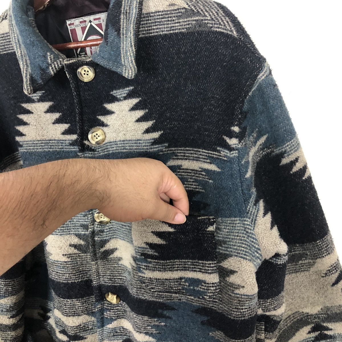 Japanese Brand AUTHENTIC CIE EXPEDITION NAVAJO DESIGN BUTTON JACKET Size US M / EU 48-50 / 2 - 4 Thumbnail