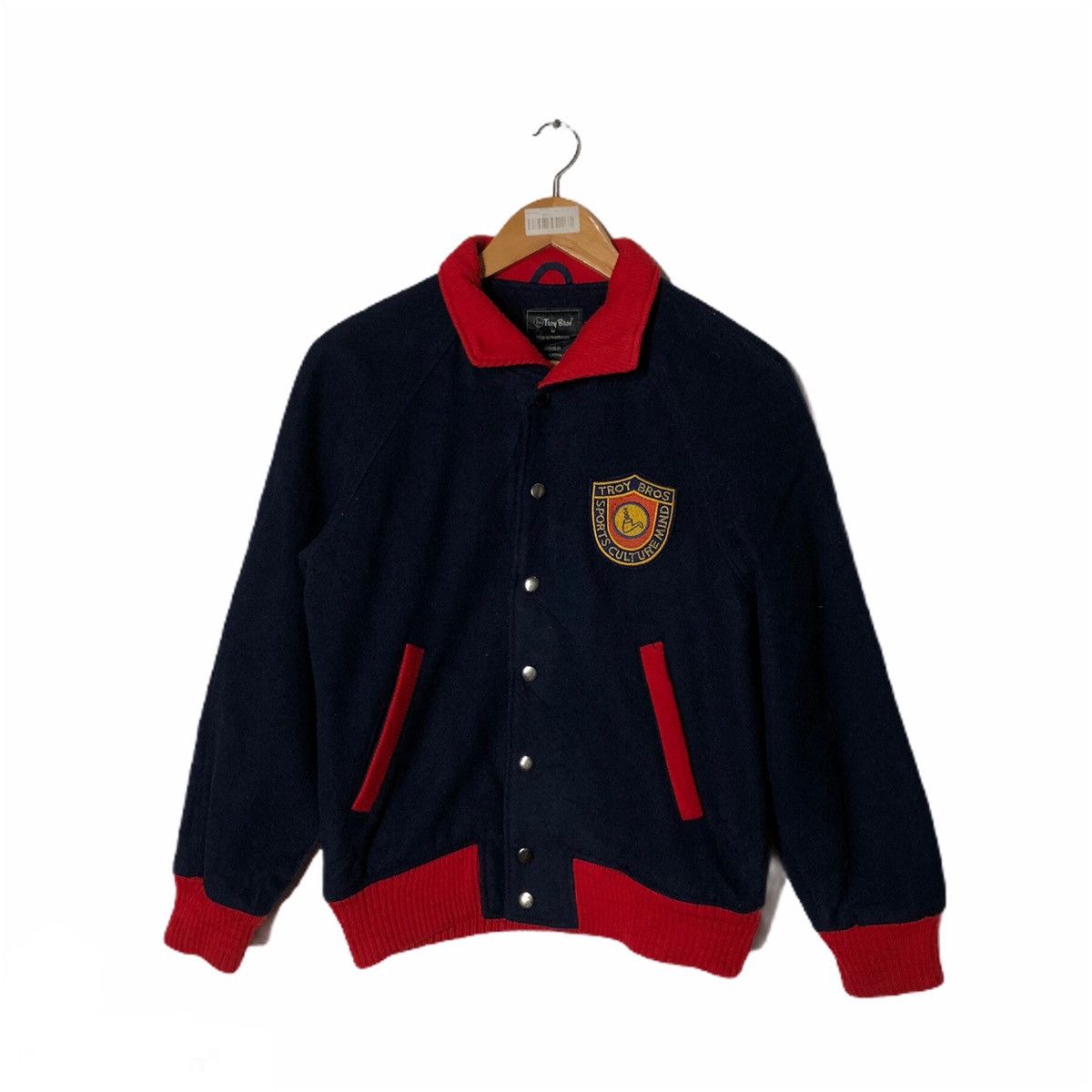 Japanese Brand VARSITY JACKET TROY BROS Size US S / EU 44-46 / 1 - 1 Thumbnail