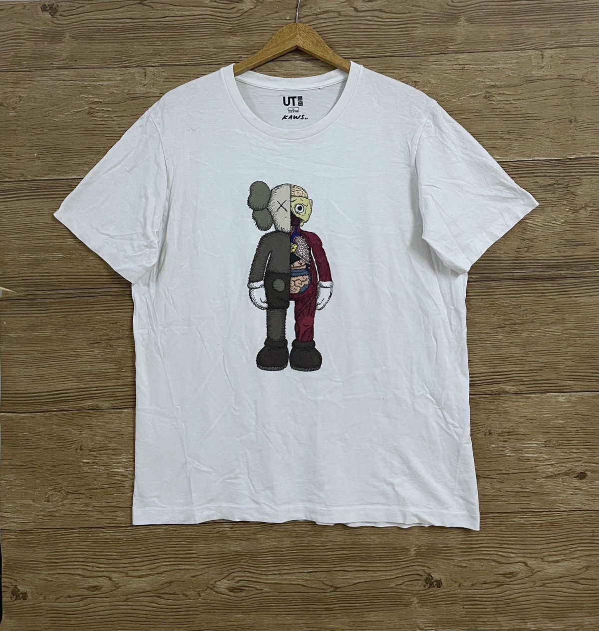 Rare Kaws T shirt Anatomy Figure L Bearbrick Medicom