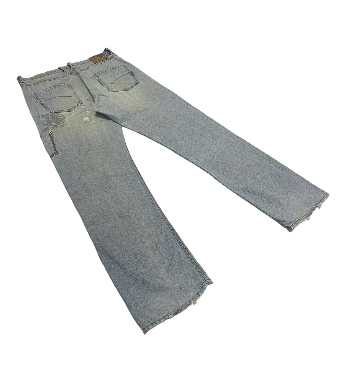 Japanese Brand Vintage Kissmark Japan Double Knee Patches Jeans Distressed Size US 34 / EU 50 - 5 Thumbnail
