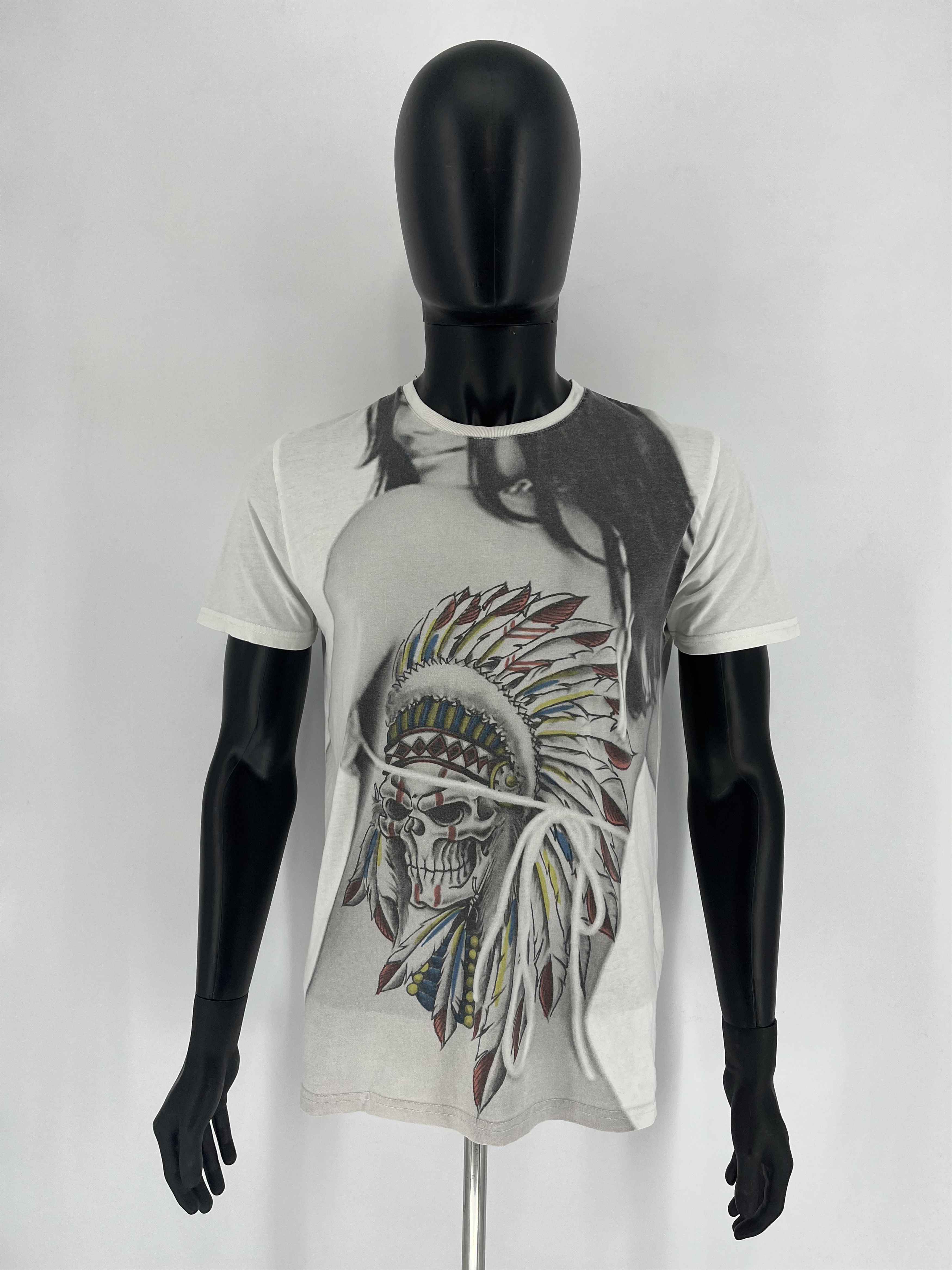 Other Vintage Y2k Sexy girl with Indian skull Rap Style T-shirt Size US L / EU 52-54 / 3 - 2 Thumbnail