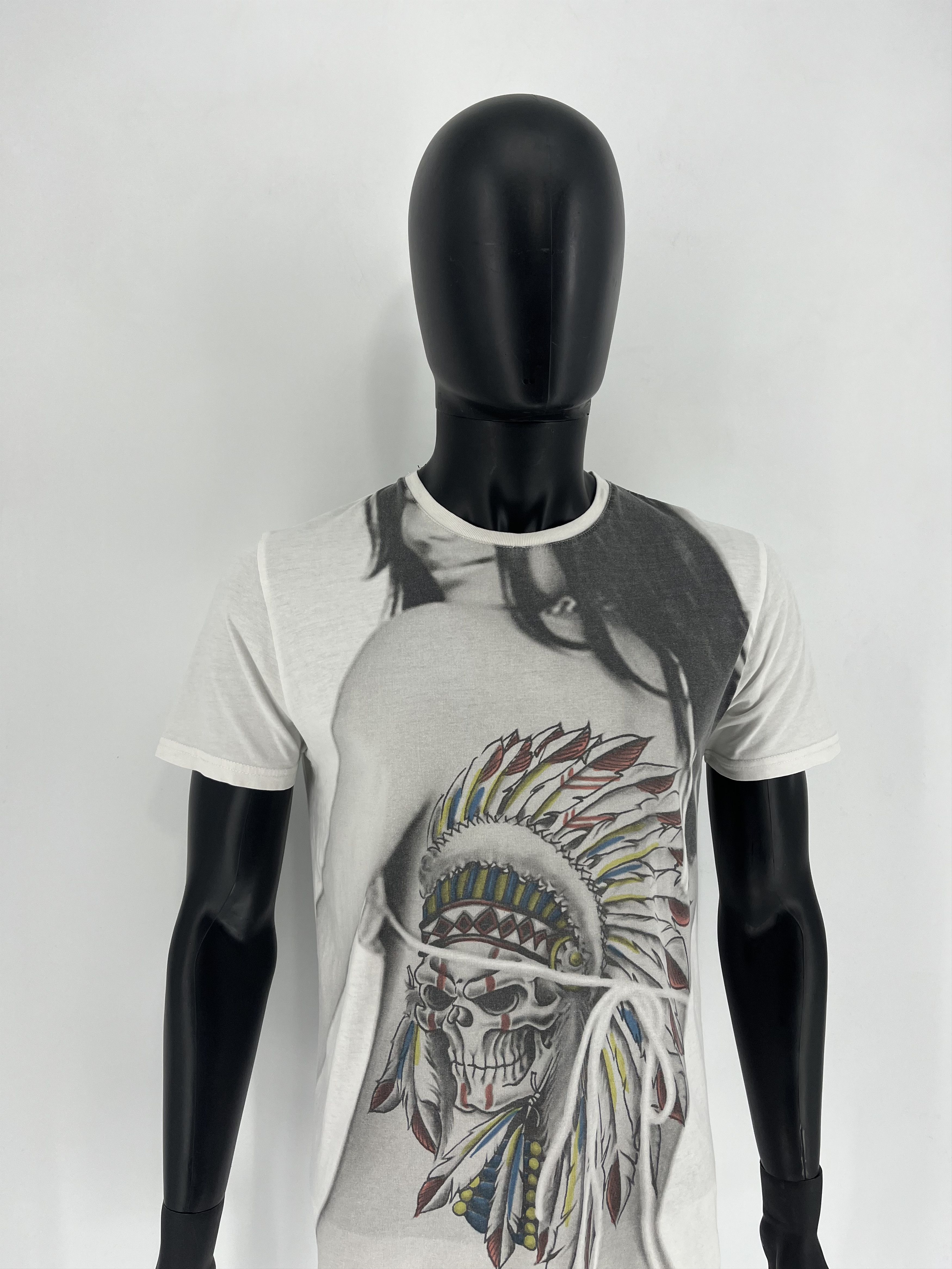 Other Vintage Y2k Sexy girl with Indian skull Rap Style T-shirt Size US L / EU 52-54 / 3 - 3 Thumbnail