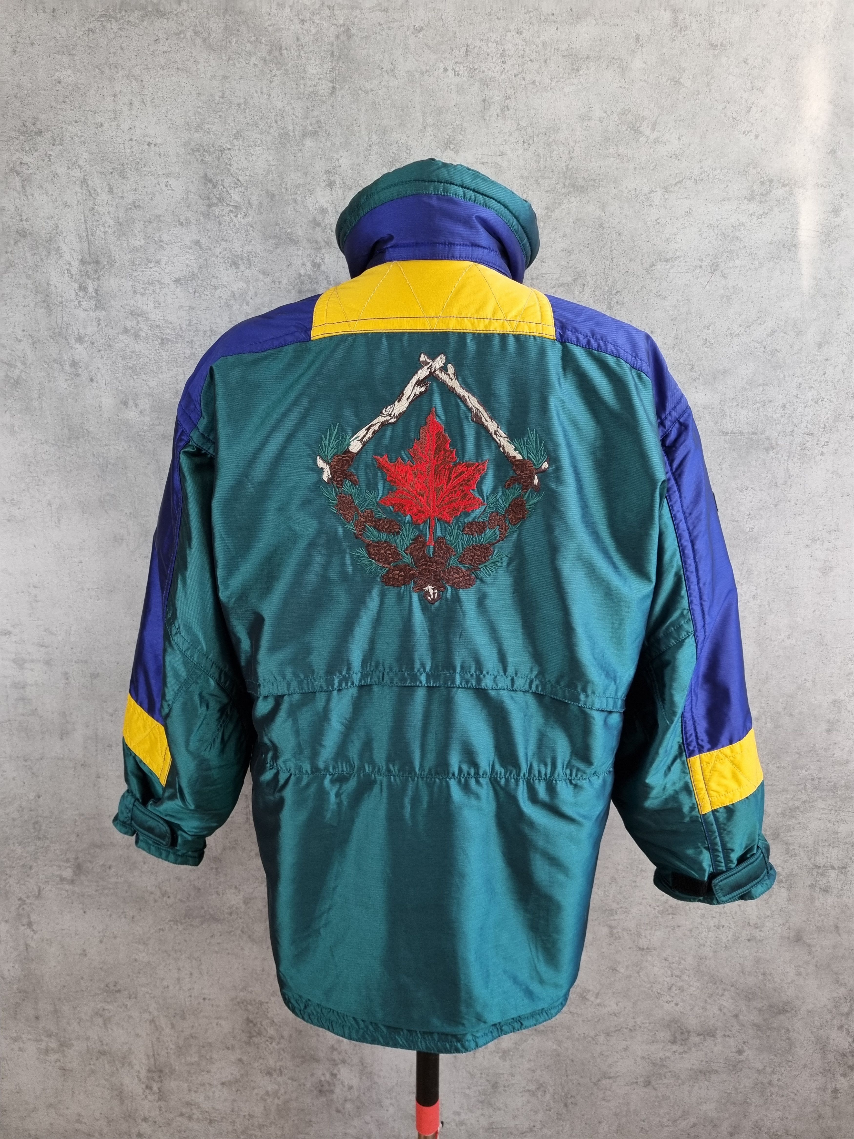 Asics × Descente × Vintage 90s DESCENTE Canada Ski Team Multi pocket Jacket Size US L / EU 52-54 / 3 - 5 Thumbnail