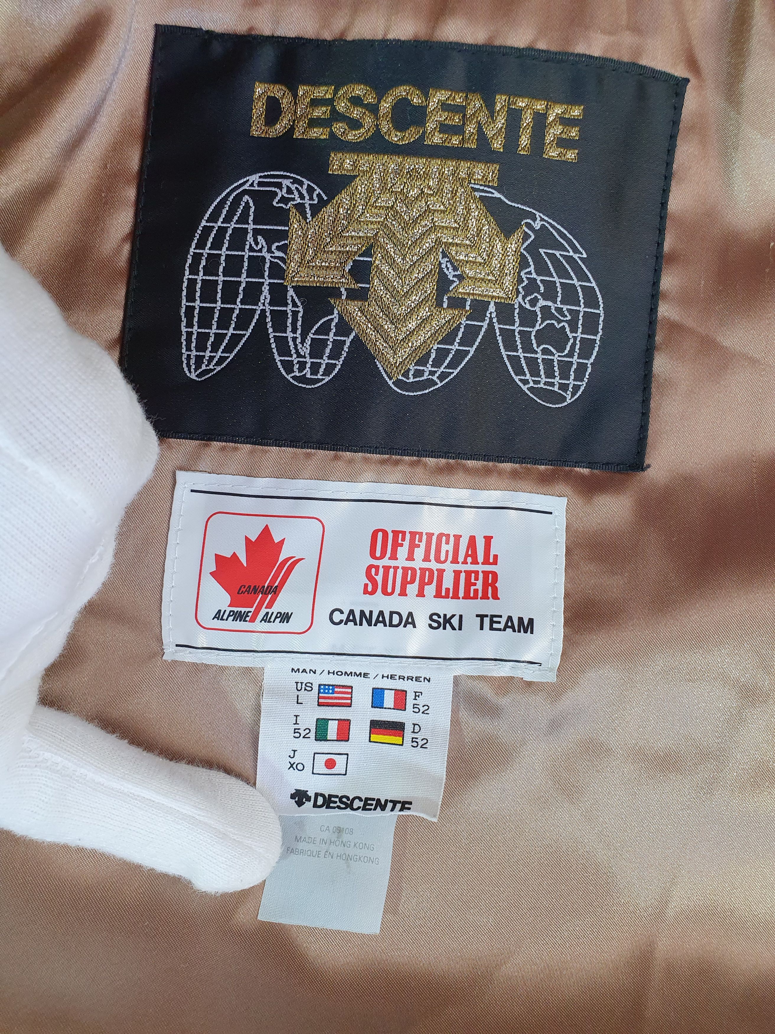 Asics × Descente × Vintage 90s DESCENTE Canada Ski Team Multi pocket Jacket Size US L / EU 52-54 / 3 - 10 Thumbnail