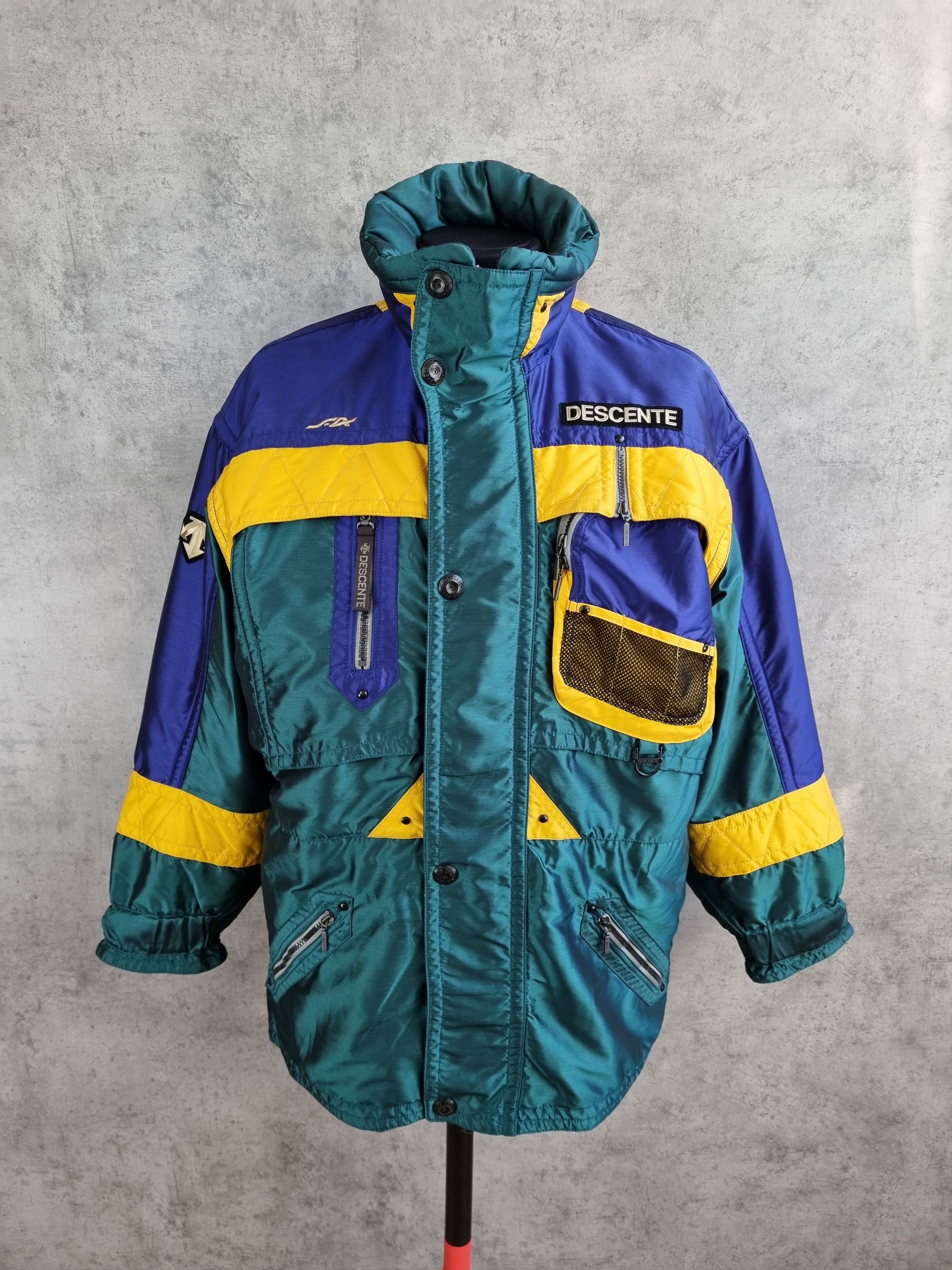 Asics × Descente × Vintage 90s DESCENTE Canada Ski Team Multi pocket Jacket Size US L / EU 52-54 / 3 - 4 Thumbnail