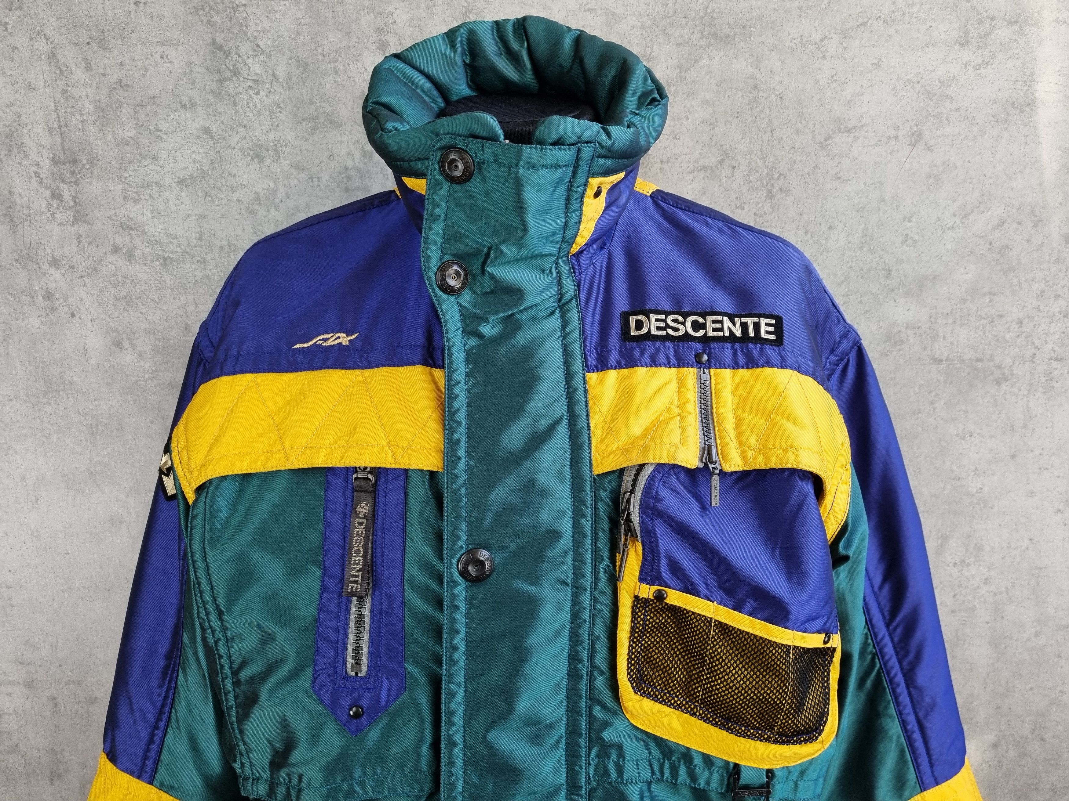 Asics × Descente × Vintage 90s DESCENTE Canada Ski Team Multi pocket Jacket Size US L / EU 52-54 / 3 - 6 Thumbnail