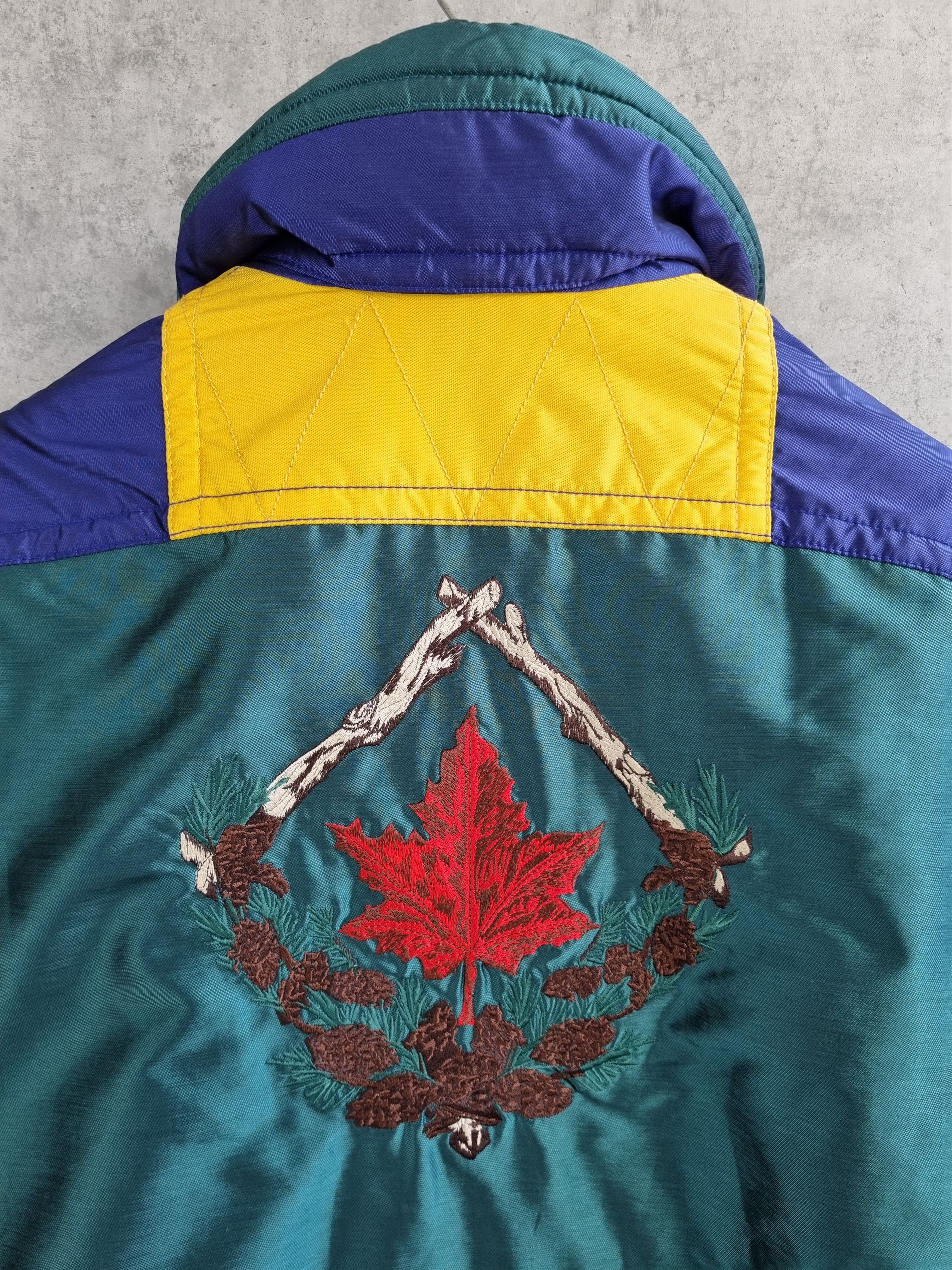 Asics × Descente × Vintage 90s DESCENTE Canada Ski Team Multi pocket Jacket Size US L / EU 52-54 / 3 - 3 Thumbnail