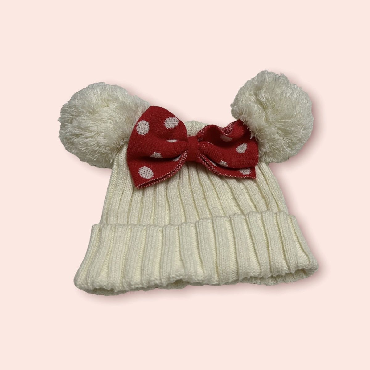 Cartoon Network × Disney × Mickey Mouse RARE DOUBLE POM MICKEY/MINNIE MOUSE EARS TOKYO DISNEY BEANIE Size ONE SIZE - 3 Thumbnail