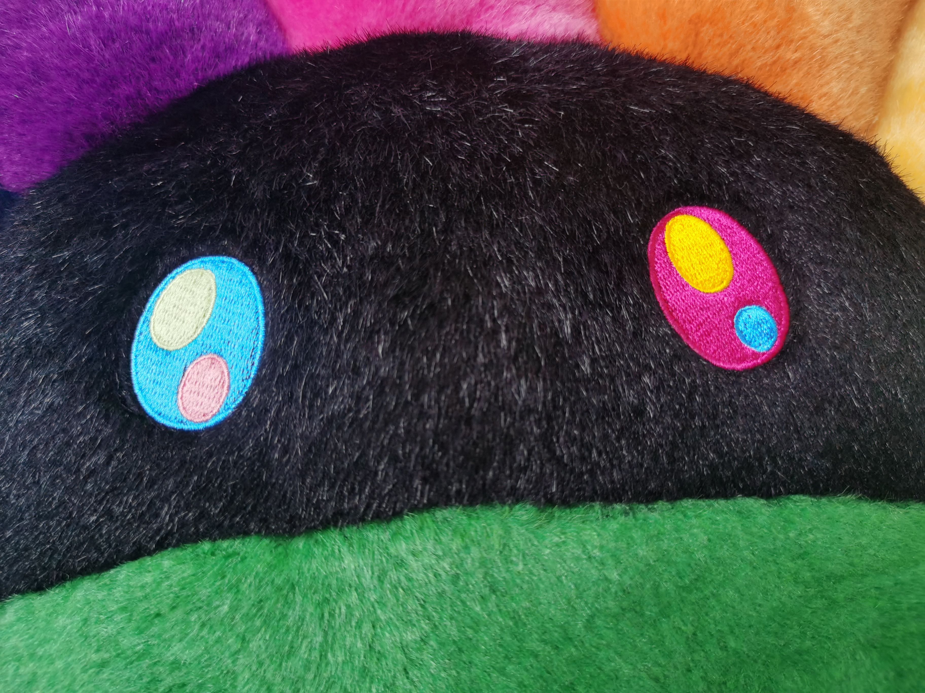 Takashi Murakami Takashi Murakami - Rainbow and Black Flower Cushion 60CM Size ONE SIZE - 11 Thumbnail