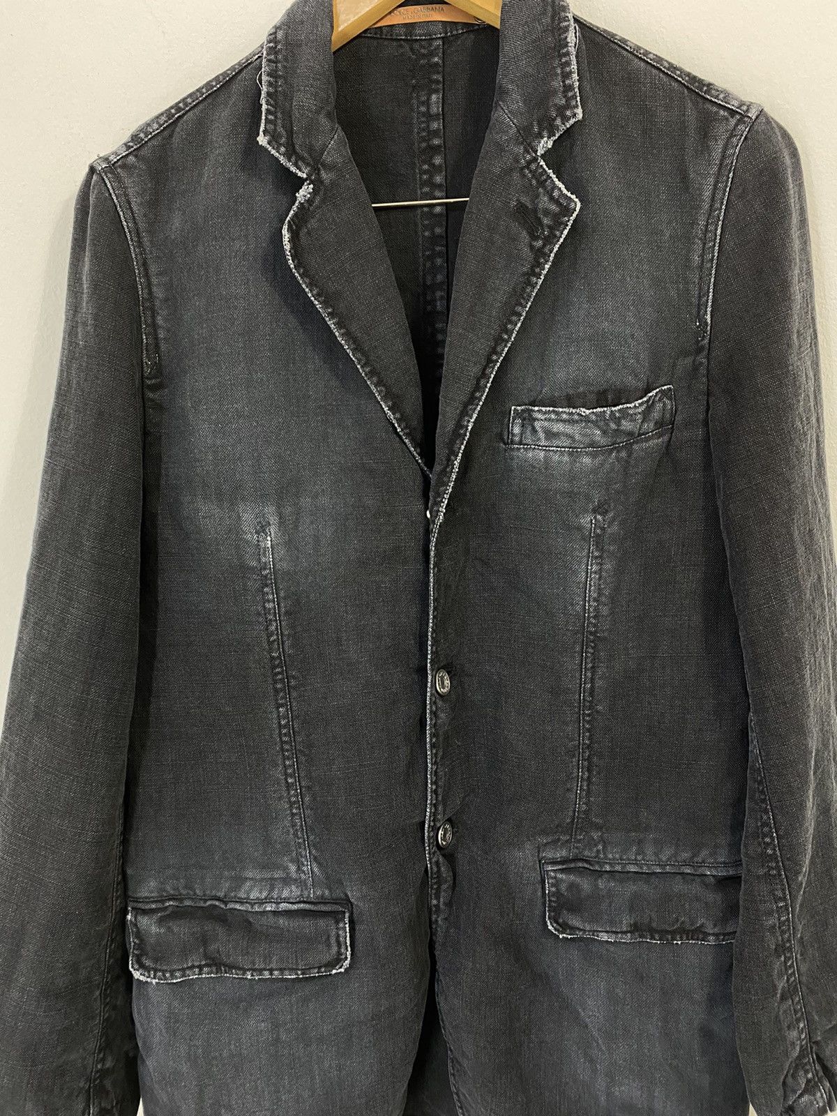 Dolce & Gabbana Dolce And Gabbana Linen Jacket Distressed Design Size US S / EU 44-46 / 1 - 4 Thumbnail