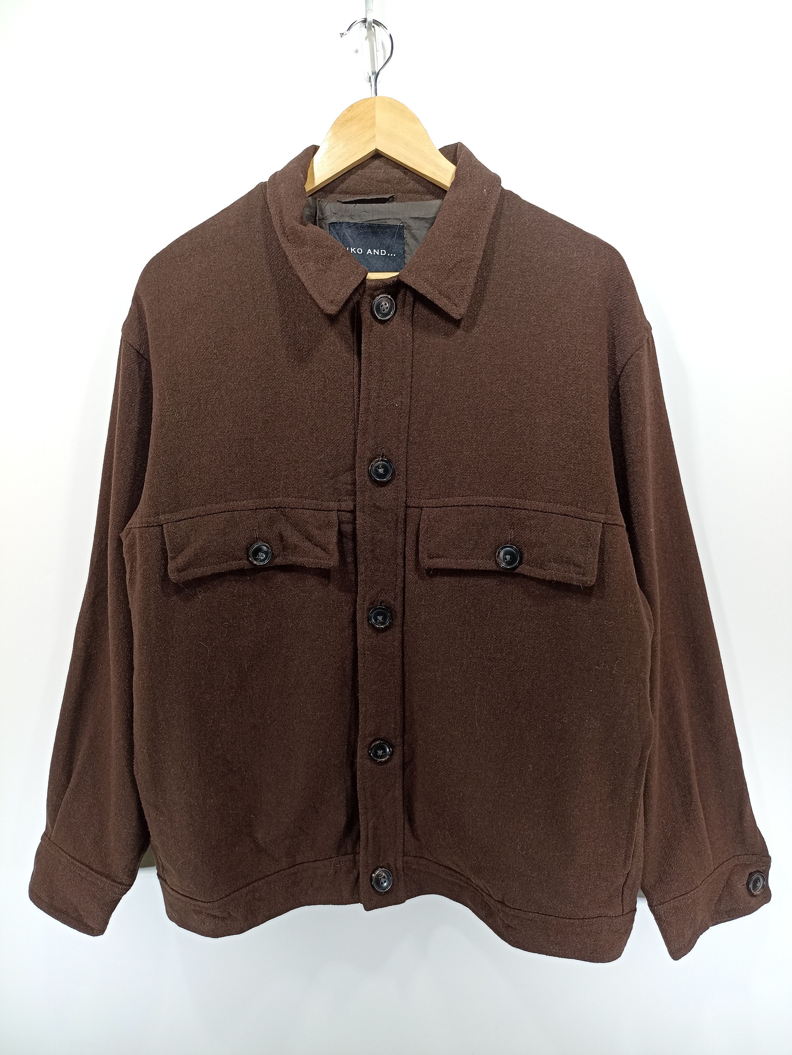 image of Niko And Wool Jacket in Dark Brown, Men's (Size Medium)