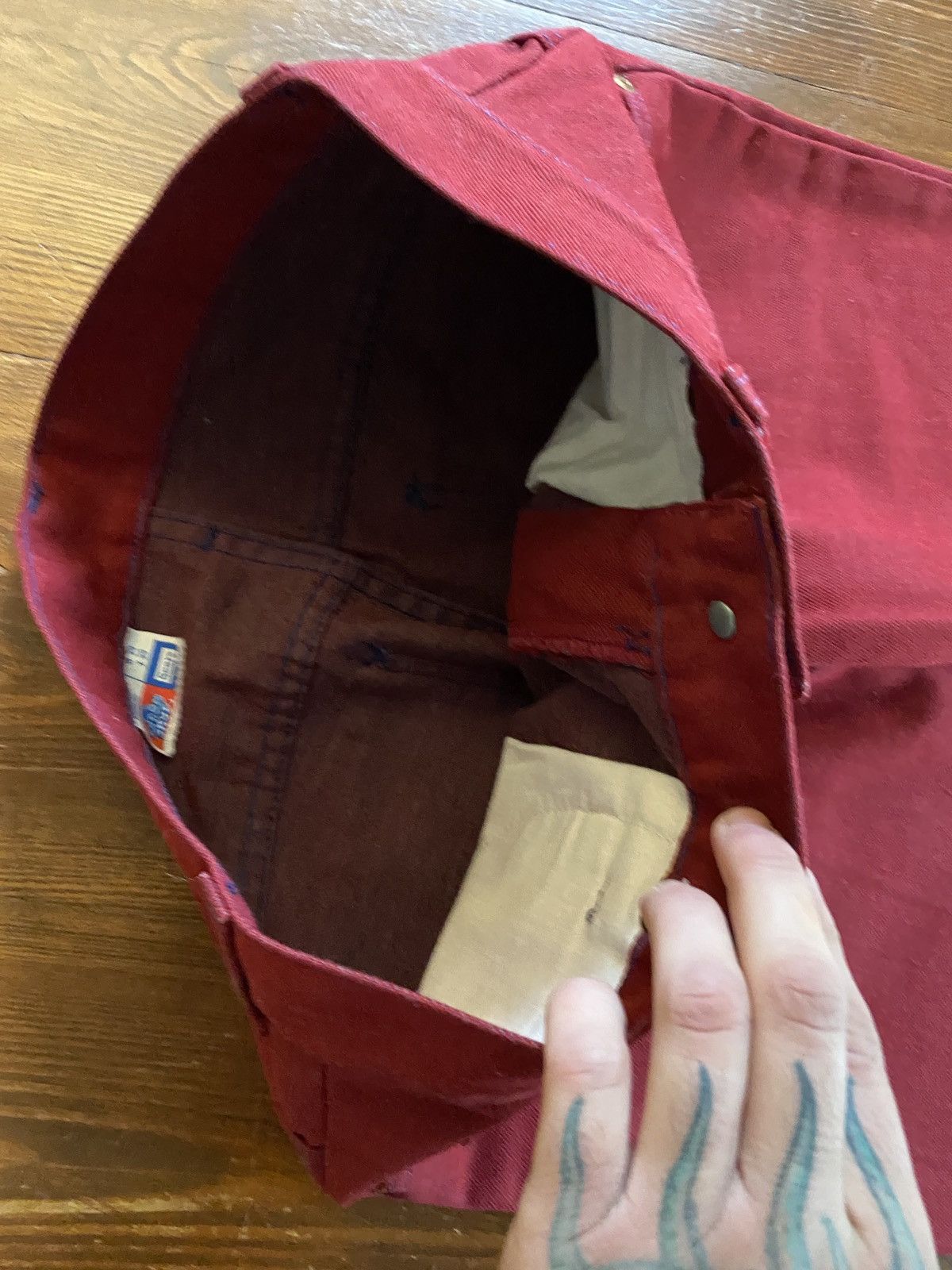Sears × Vintage Vintage 60’s Sears Bell Bottom Denim Jeans 28x29 Pants Size US 28 / EU 44 - 10 Thumbnail