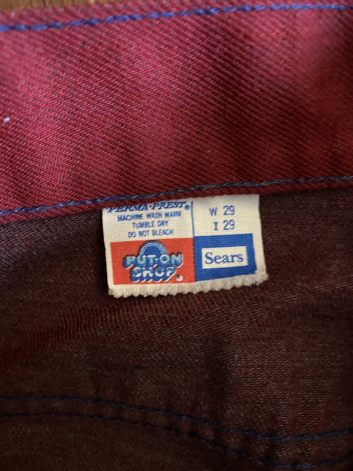 Sears × Vintage Vintage 60’s Sears Bell Bottom Denim Jeans 28x29 Pants Size US 28 / EU 44 - 11 Thumbnail