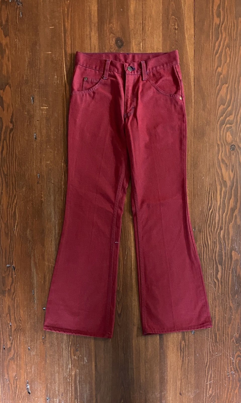 Sears × Vintage Vintage 60’s Sears Bell Bottom Denim Jeans 28x29 Pants Size US 28 / EU 44 - 1 Thumbnail