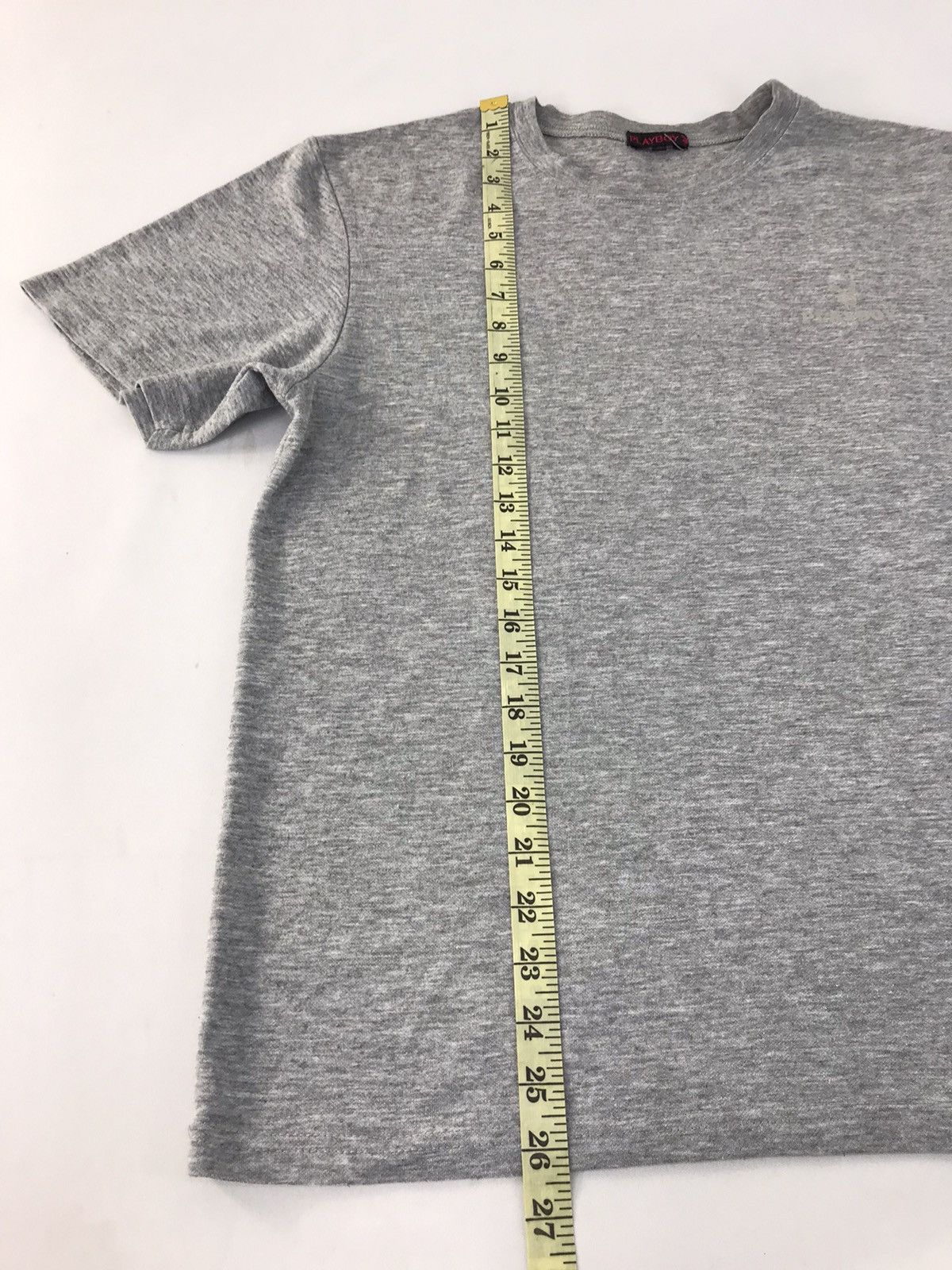 Playboy Playboy Embroidery Big Bunny Head Logo Design Grey Tee Size L / US 10 / IT 46 - 11 Thumbnail