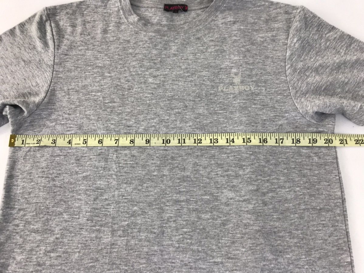 Playboy Playboy Embroidery Big Bunny Head Logo Design Grey Tee Size L / US 10 / IT 46 - 10 Thumbnail
