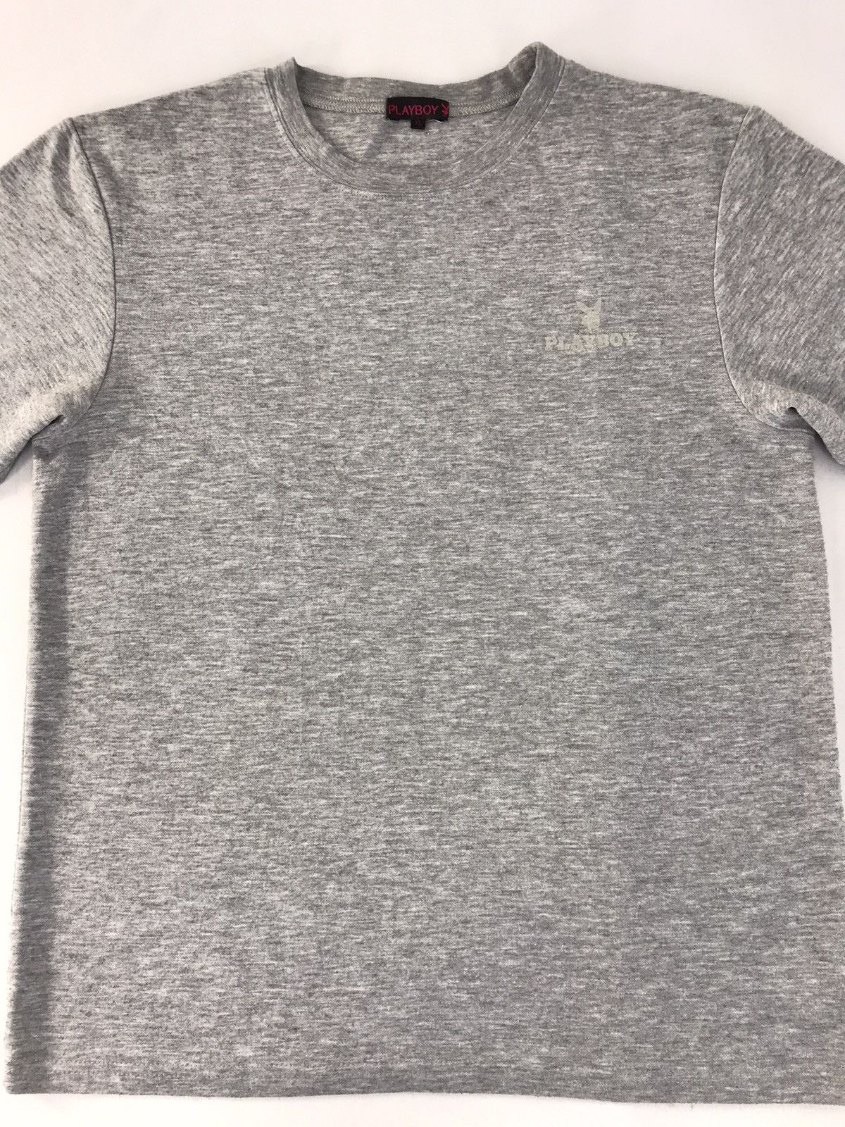 Playboy Playboy Embroidery Big Bunny Head Logo Design Grey Tee Size L / US 10 / IT 46 - 3 Thumbnail