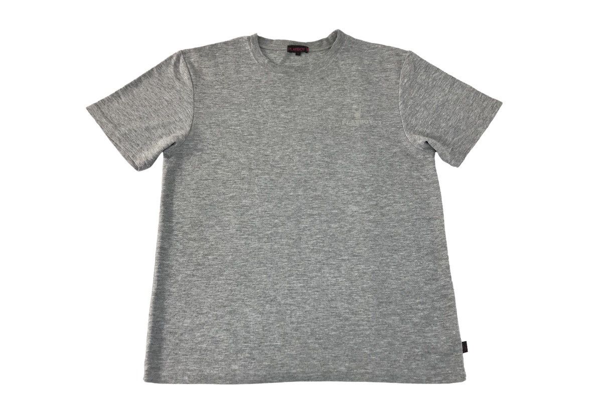 Playboy Playboy Embroidery Big Bunny Head Logo Design Grey Tee Size L / US 10 / IT 46 - 7 Thumbnail