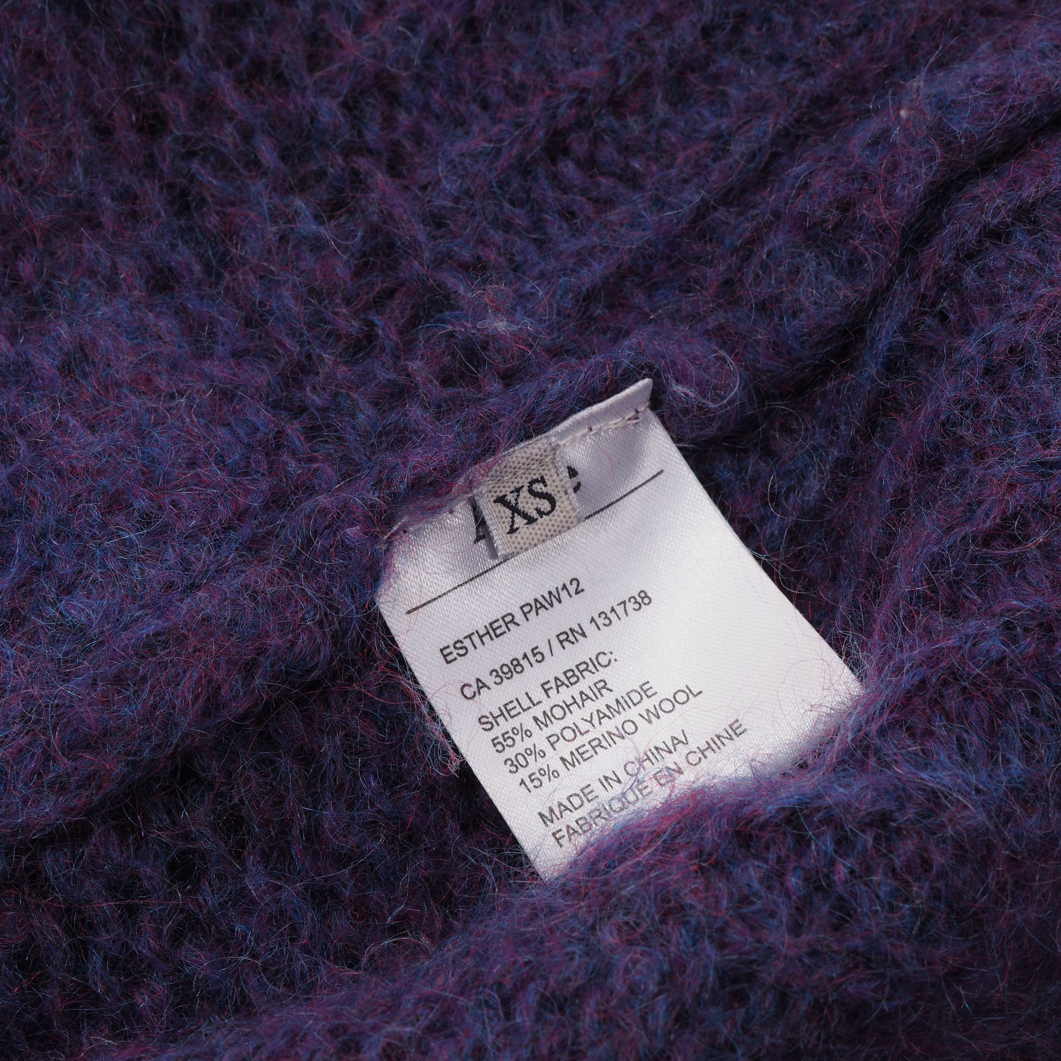 Acne Studios Acne Studios Purple Mohair Oversized Sweater Size XS / US 0-2 / IT 36-38 - 5 Thumbnail