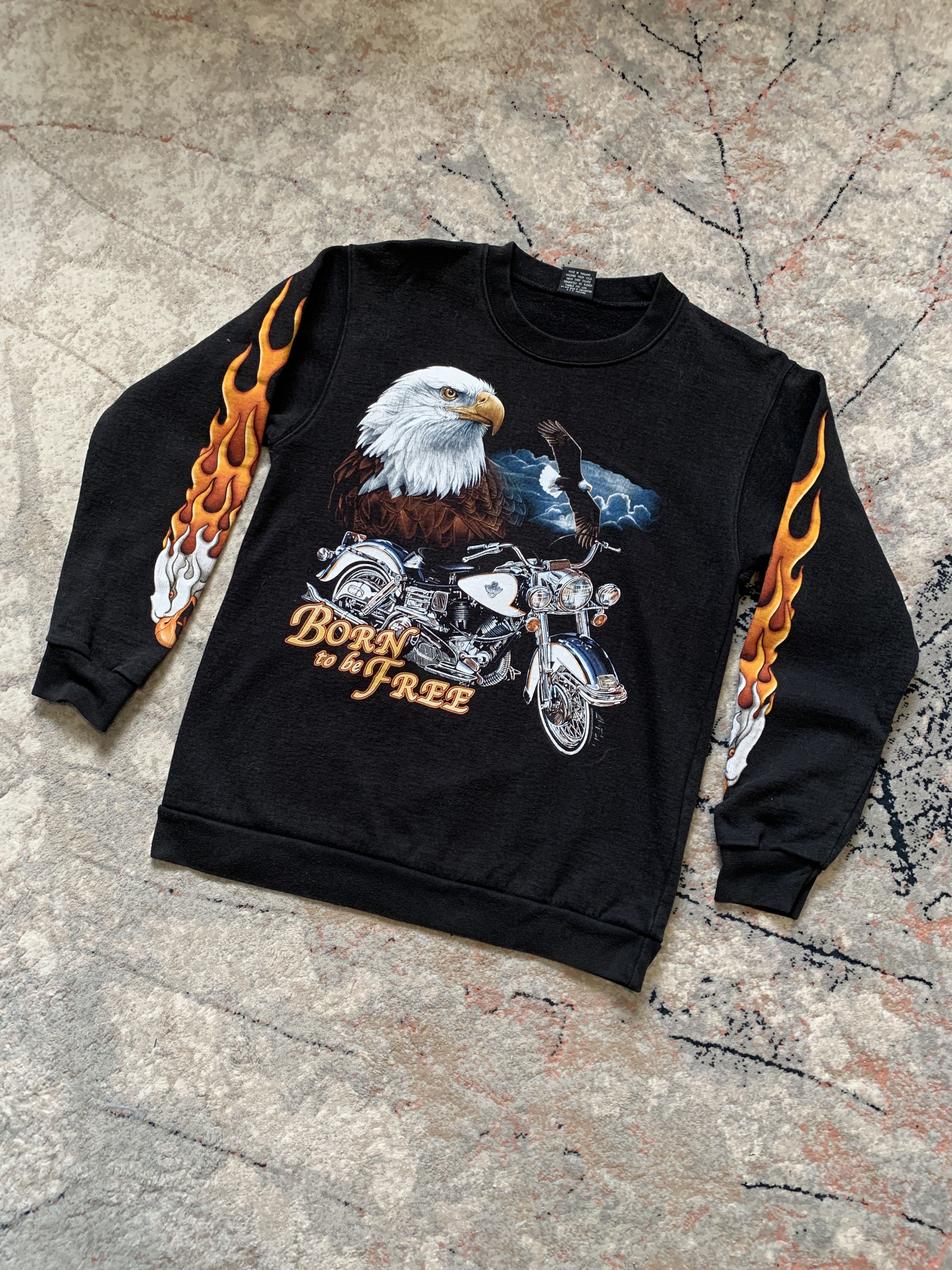 Indian Motorcycle Vintage Rock Eagle Born To Be Free Sweatshirt Size US S / EU 44-46 / 1 - 1 Thumbnail