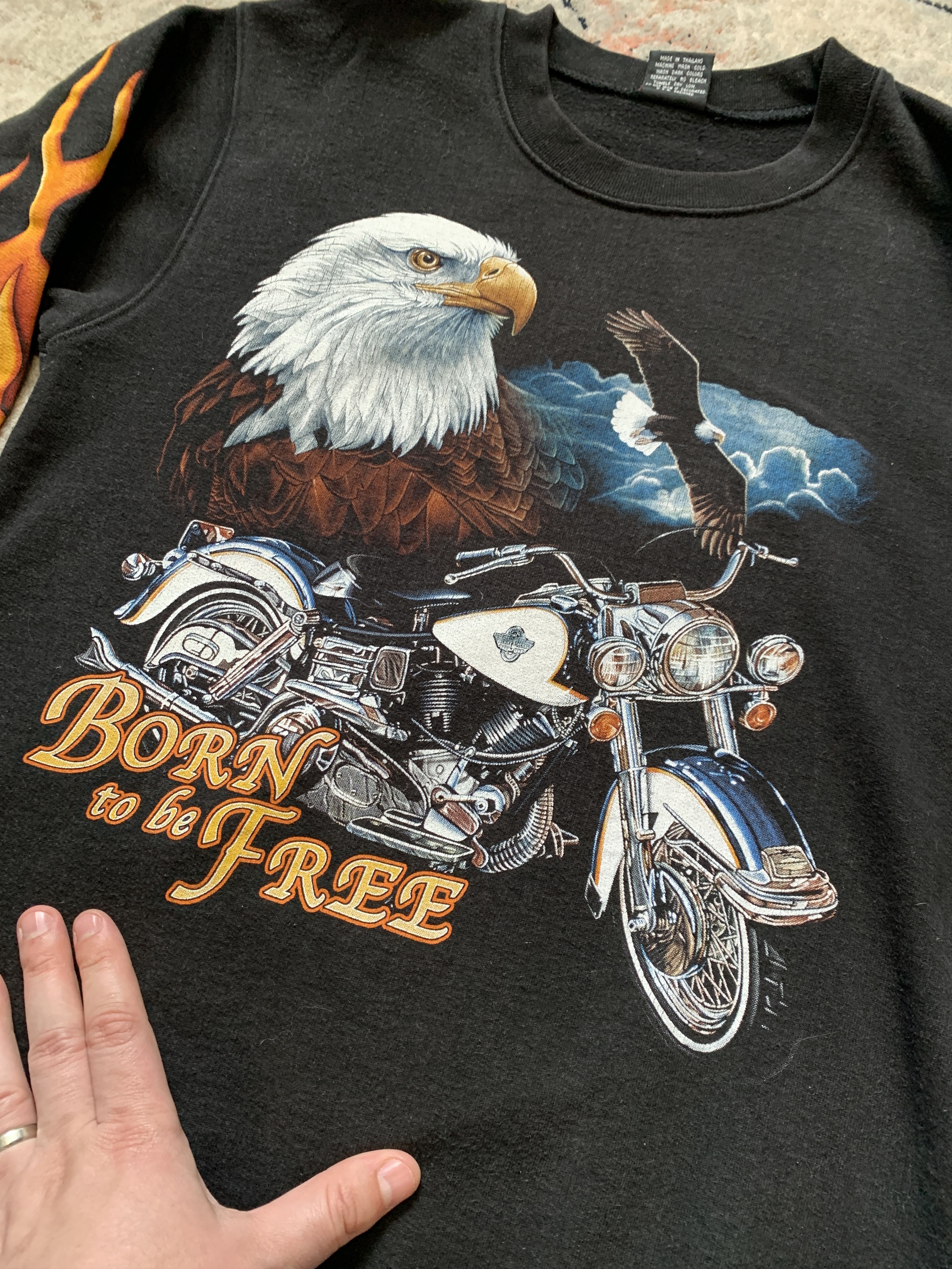 Indian Motorcycle Vintage Rock Eagle Born To Be Free Sweatshirt Size US S / EU 44-46 / 1 - 5 Thumbnail