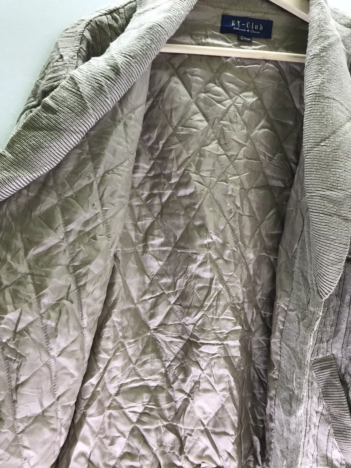 Japanese Brand Rare! Made in Japan Exclub Quilted Knit Cardigan Jacket Size US L / EU 52-54 / 3 - 5 Thumbnail