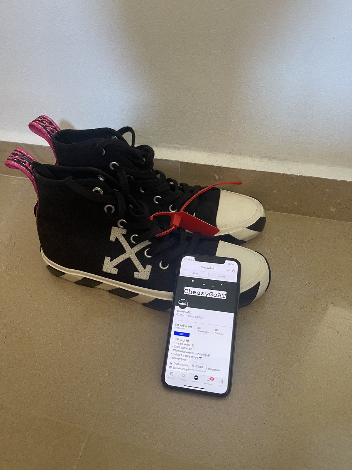 Off-White Off white Vulcanized mid top sneakers Size US 8.5 / EU 41-42 - 8 Thumbnail