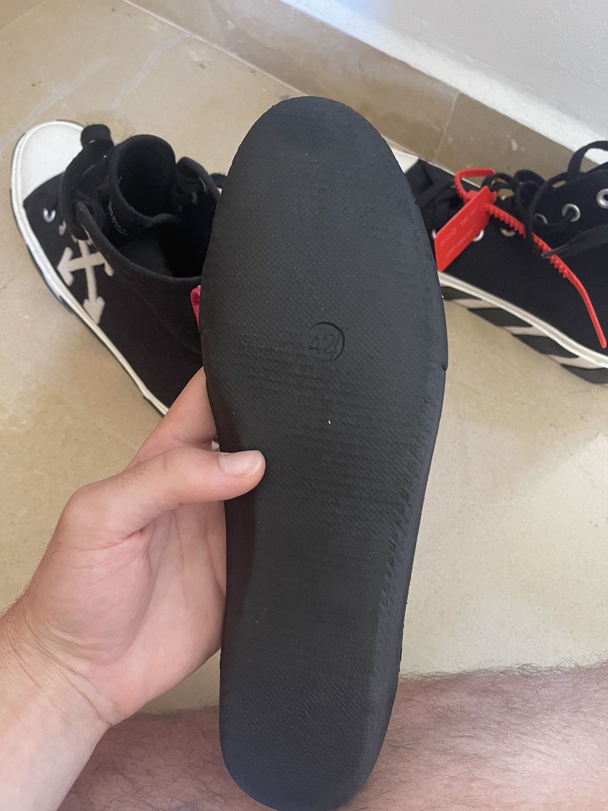 Off-White Off white Vulcanized mid top sneakers Size US 8.5 / EU 41-42 - 18 Thumbnail